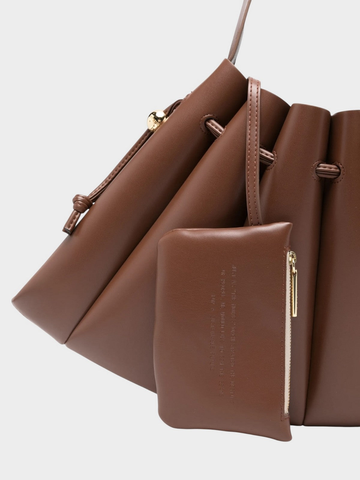 THEMOIRè Calipso vegan fabric bag brown eco-friendly design