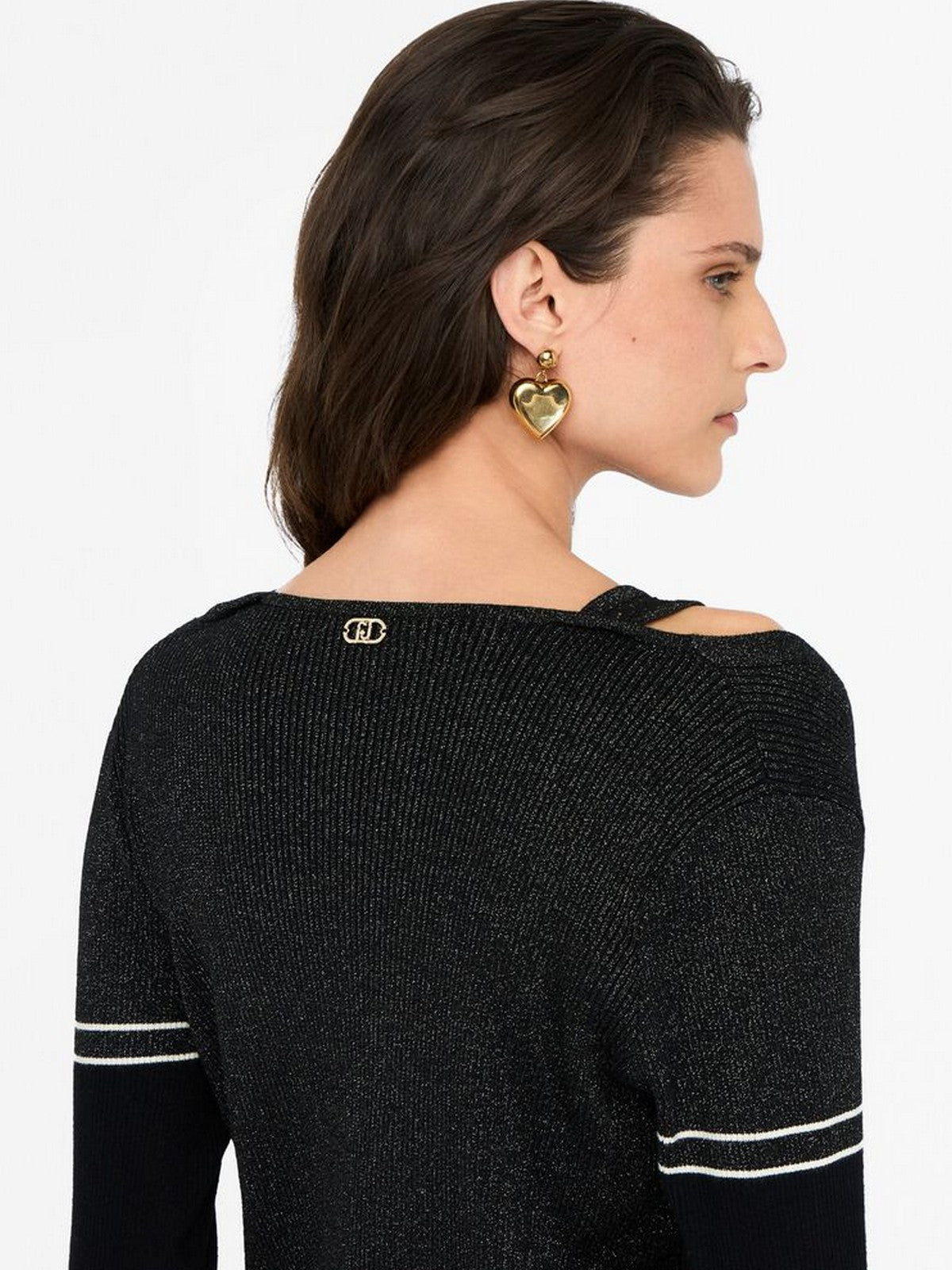 LIU JO SPORT Cardigan Donna TF5027MS49I A4348 Nero lux/lace nero