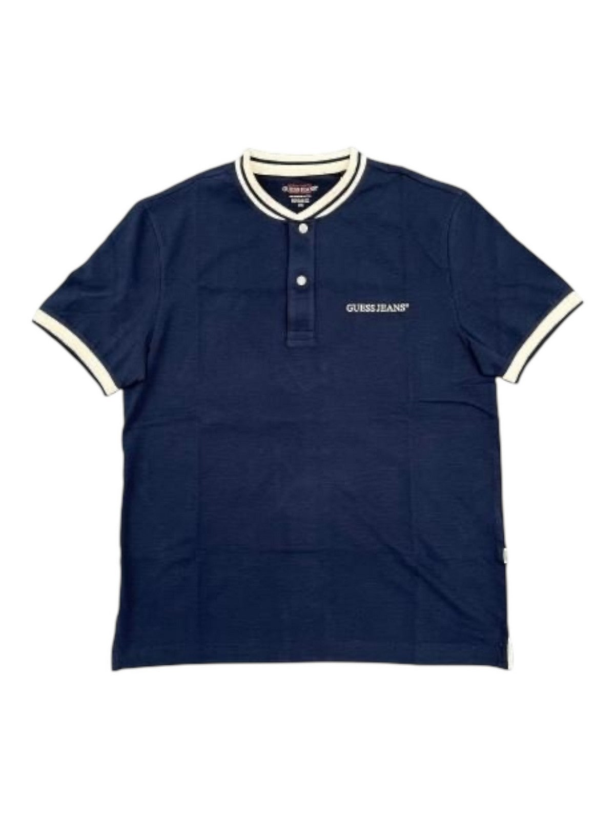 GUESS T-shirt Uomo GJ SS CN REG HENLEY TEE M5GP49 KCTV1 A71W DARING OCEAN gioboutiqueweb