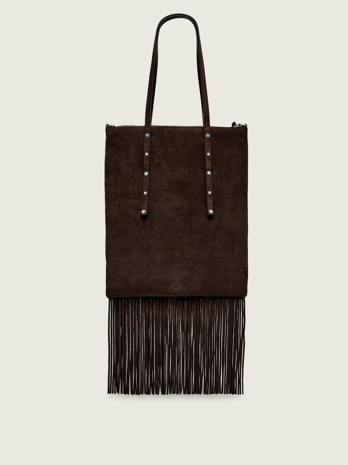 PINKO Borsa Donna MINI SHOPPER FRINGES SUEDE 106666-A0F6 M11O MARRONE-CHICCO DI CAFFE'-OLD S