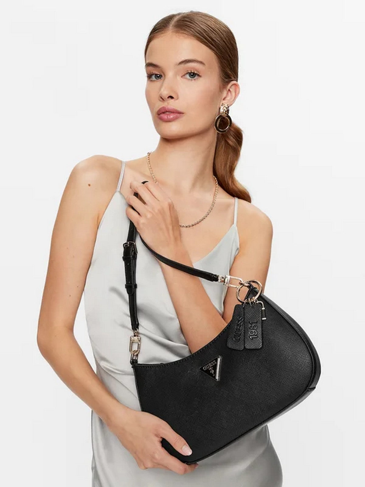 GUESS Borsa Donna Noelle top HWZG78 79180 BLA Nero gioboutiqueweb