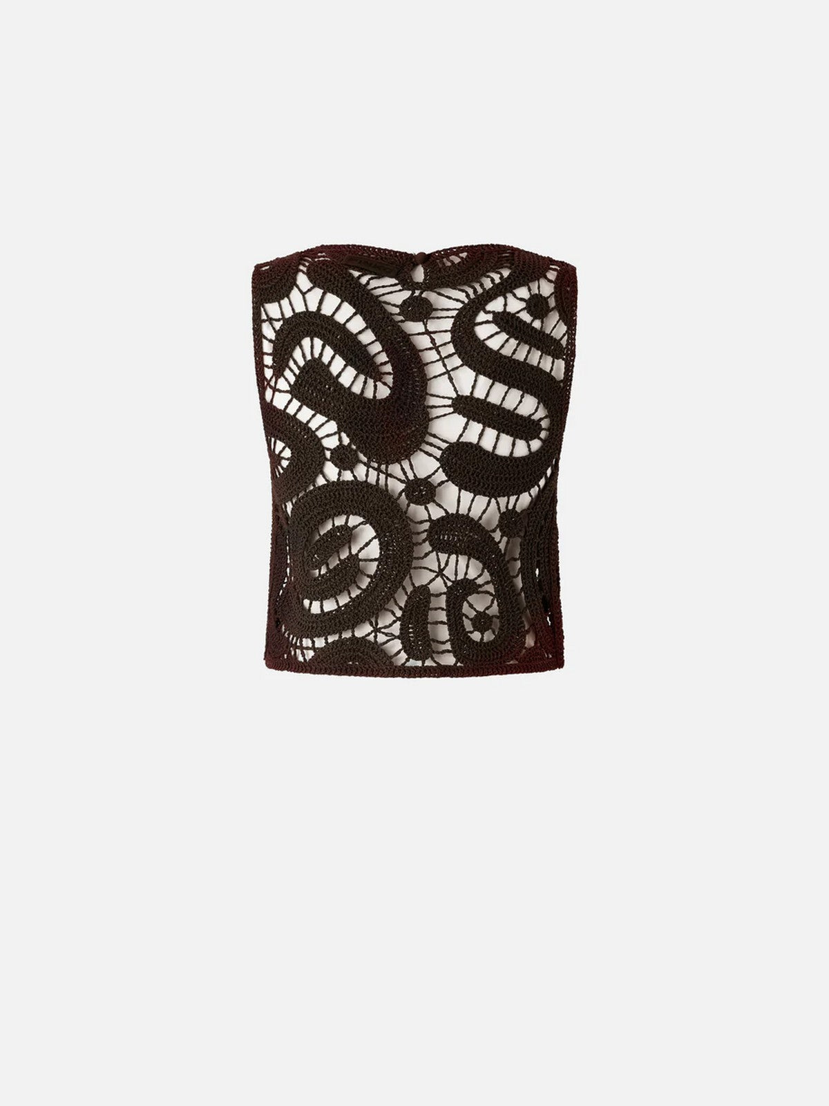 PINKO Top Donna ERUZIONE TOP CROCHET GEOMETRIC 106438-A354 M05 MARRONE JAVA