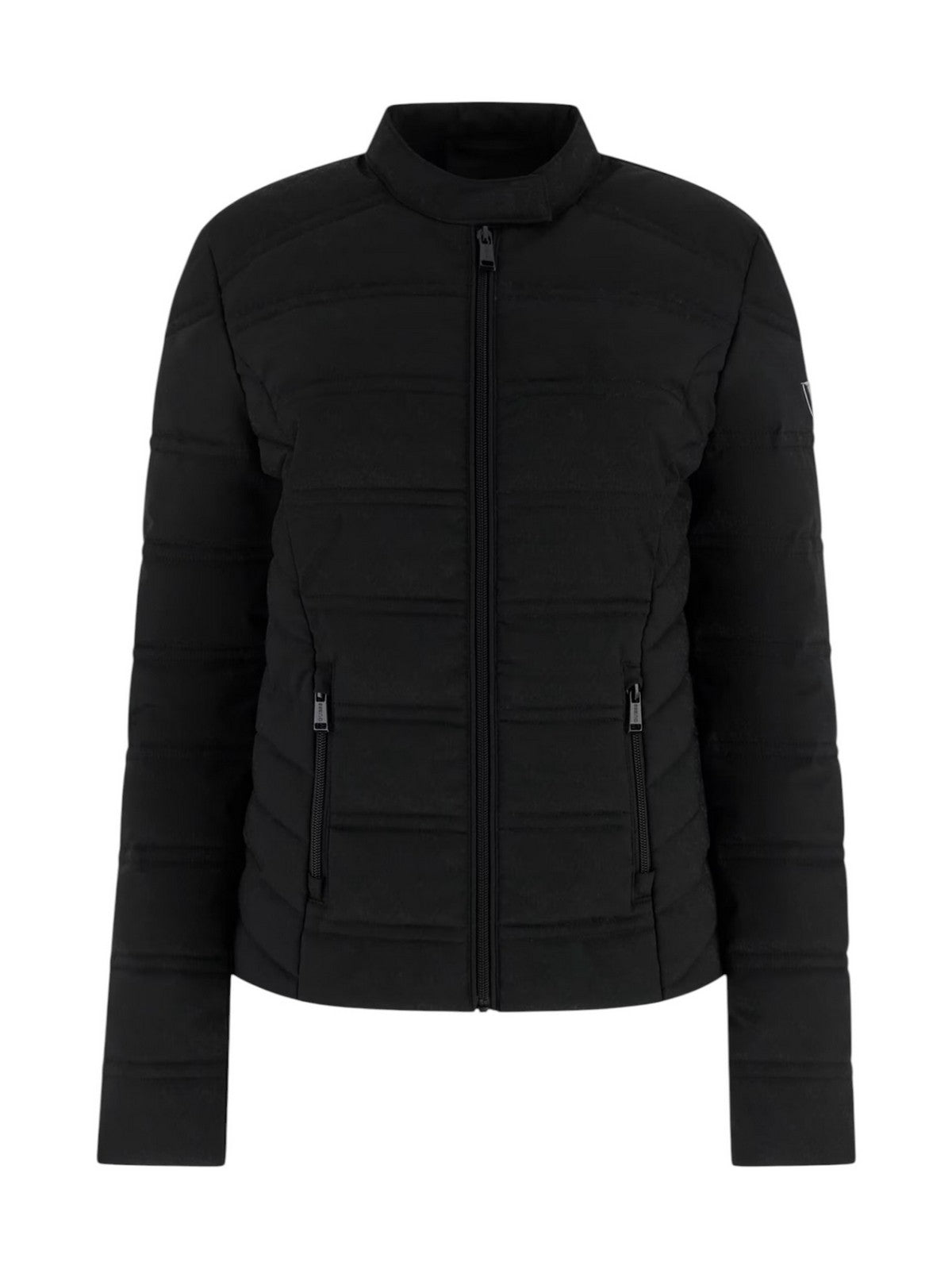 GUESS Giubbino Donna New Vona Logo Jacket W6RL02 WJ492 JBLK Jet Black A996