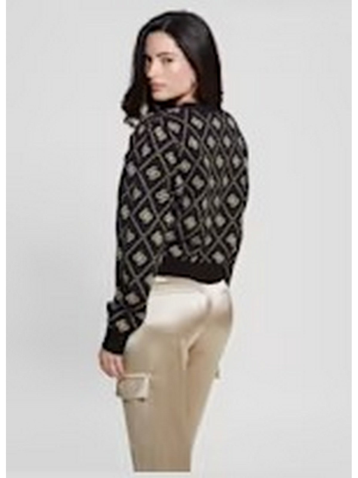 Guess Cardigan Woman Sarah 4G LS CN CARDI SWTR W4BR0D Z3JD2 FJ5Y BLACK