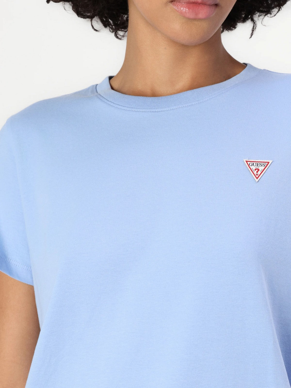 GUESS T-shirt Donna GJ SS CN BOXY MINI TRIANG TEE W4YI05 K8HM0 G7CP Blu gioboutiqueweb