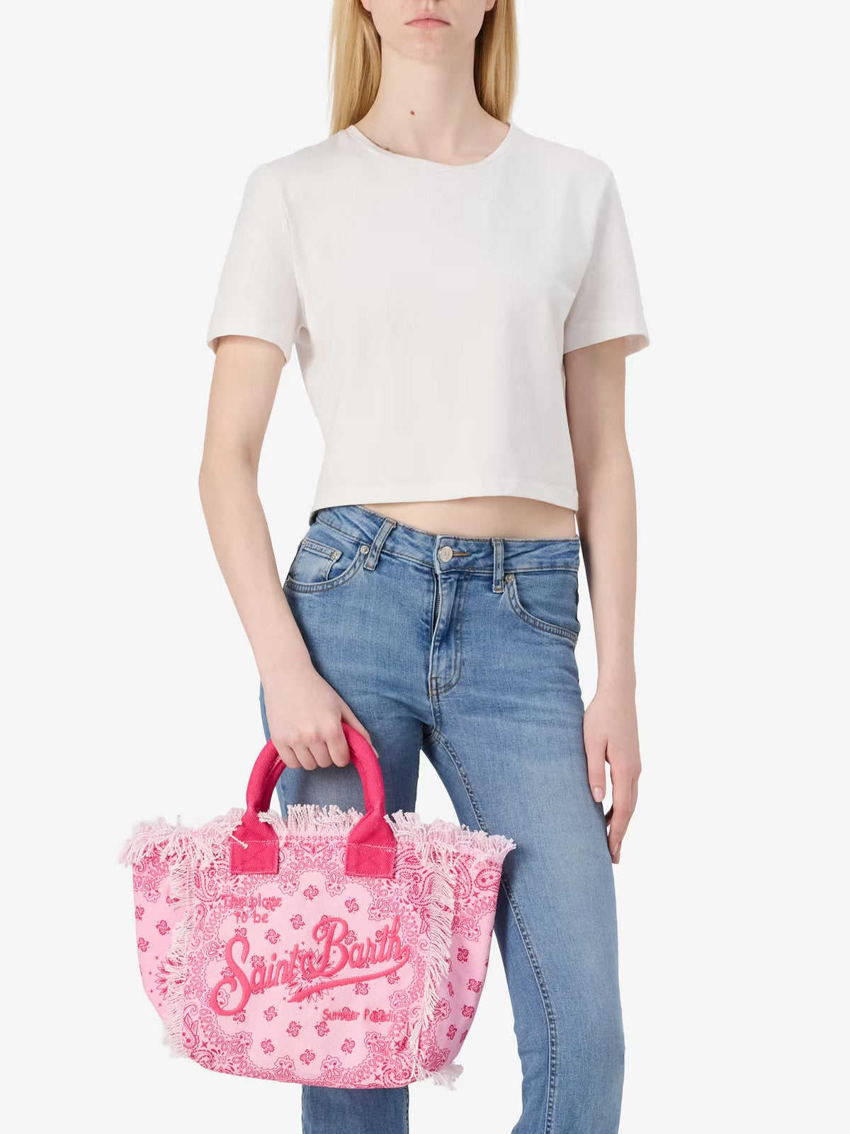 MC2 SAINT BARTH Borsa Donna COLETTE 04107H BANDANNA ROUND 2177 EMB gioboutiqueweb