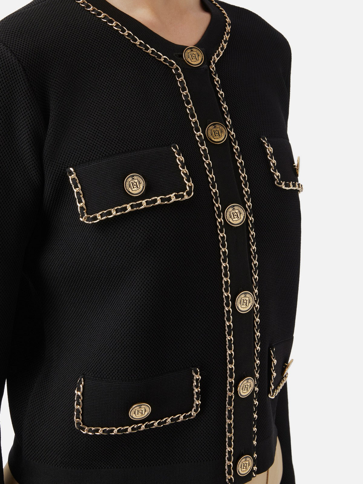 ELISABETTA FRANCHI Maglione Donna MK63B46E2 110 Nero gioboutiqueweb