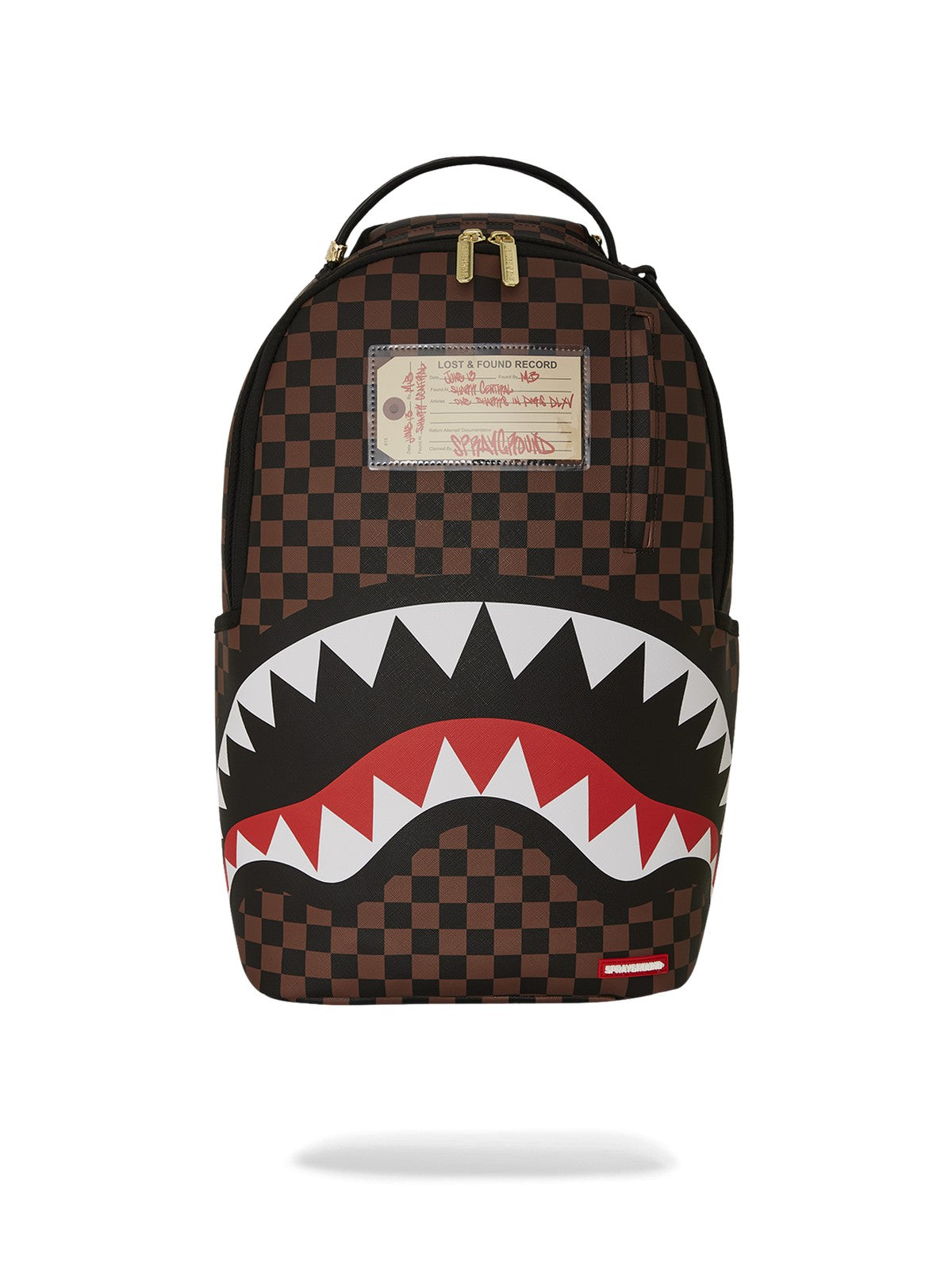 SPRAYGROUND Zaino Uomo SHARKS IN PARIS LOST & FOUND BACKPACK 910B7687NSZ MARRONE gioboutiqueweb