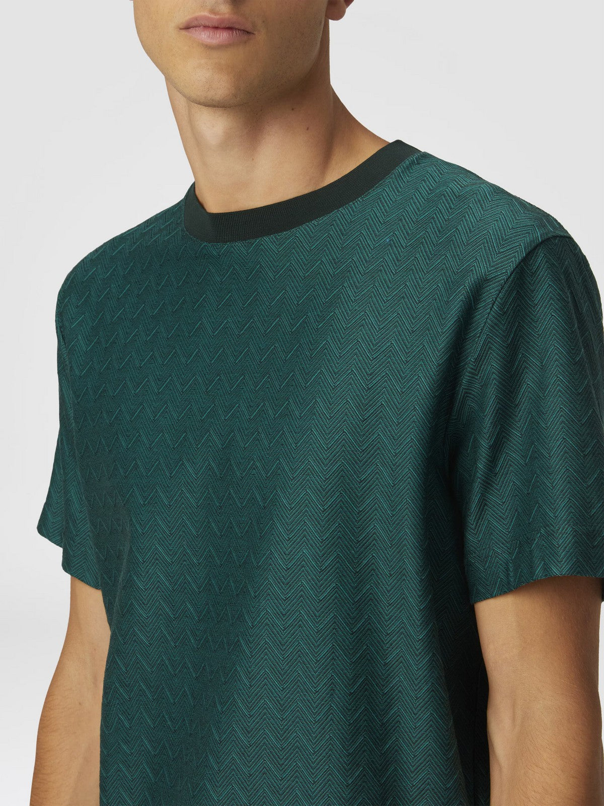 MISSONI T-shirt Uomo US25SL09-BJ00LJ S6147 Verde gioboutiqueweb