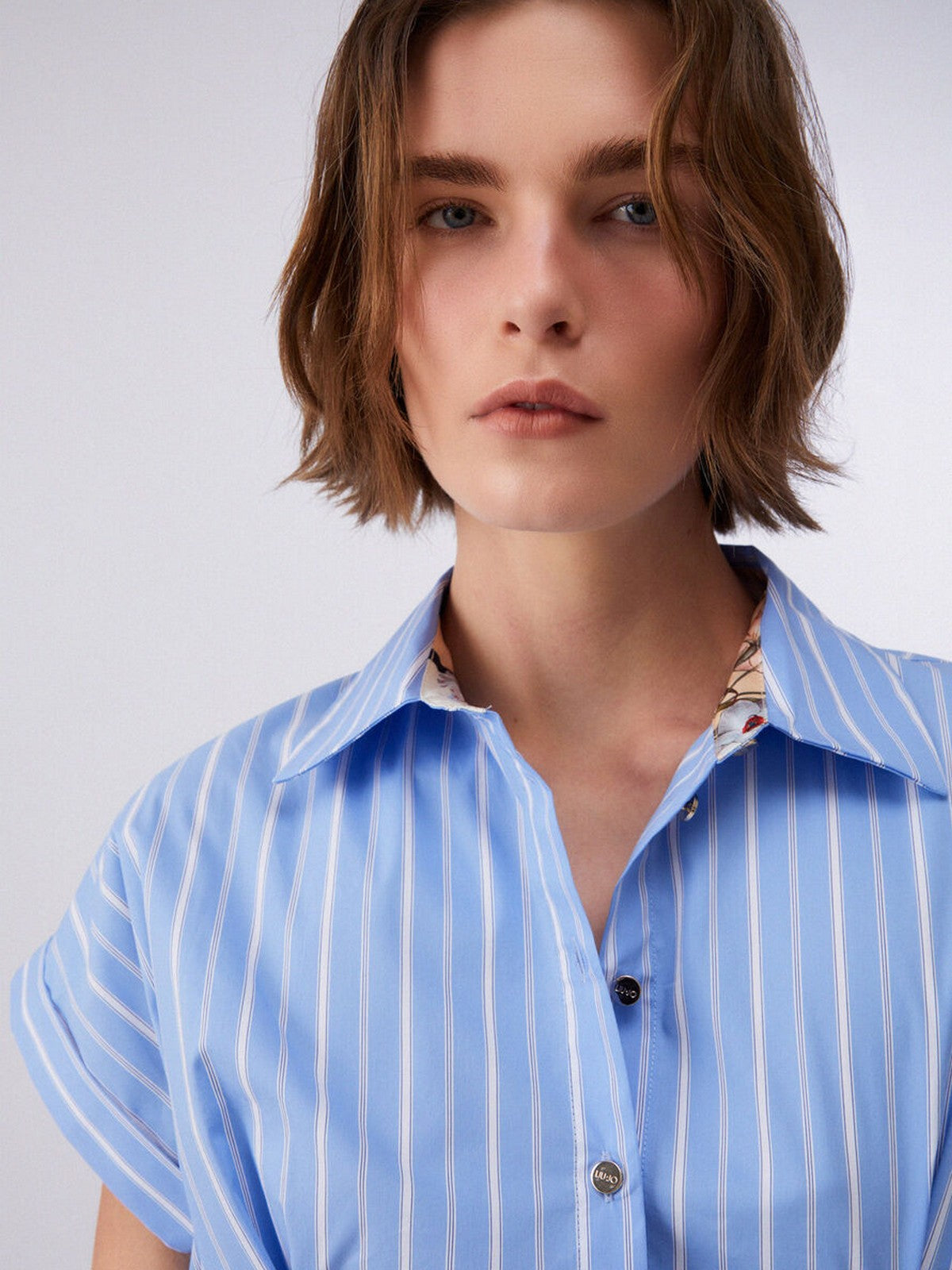 LIU JO WHITE Abito Donna WA6344T2555 P9547 Blu str/bloom.small