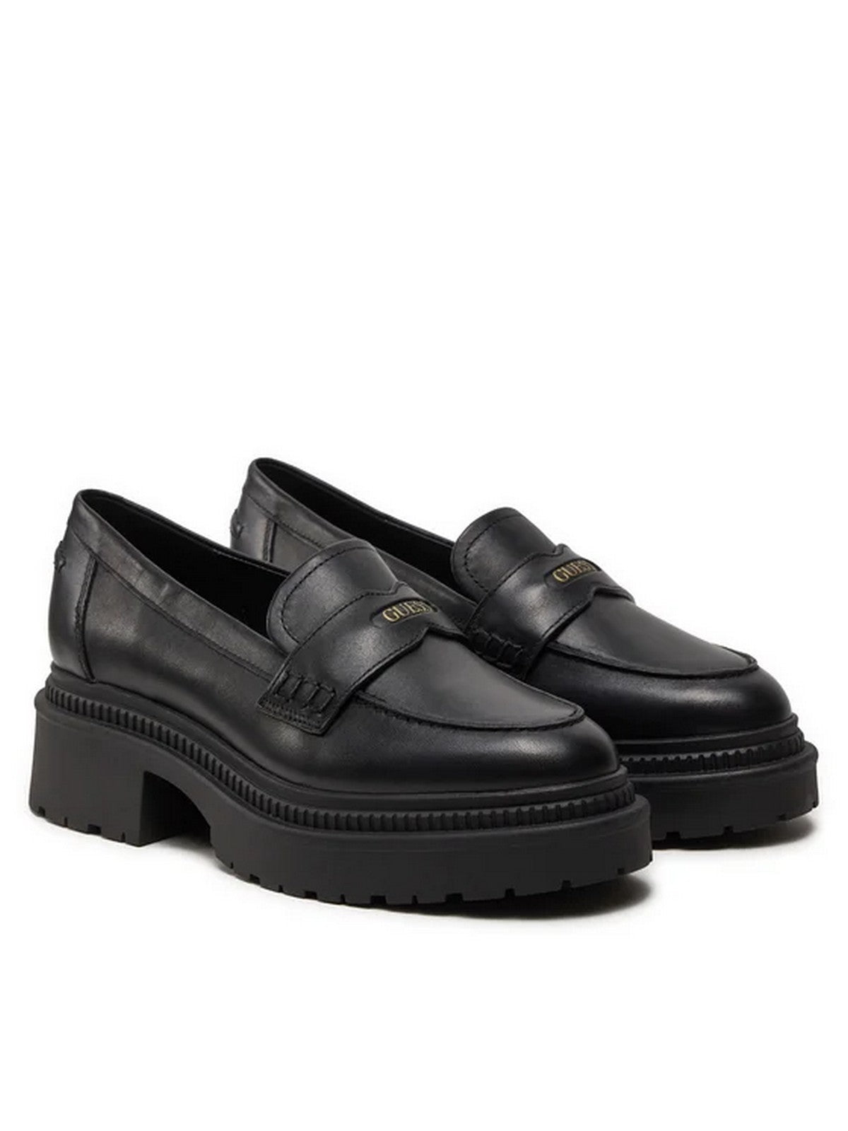 GUESS Mocassino Donna Finda FLTFIN LEA14 BLACK Nero gioboutiqueweb