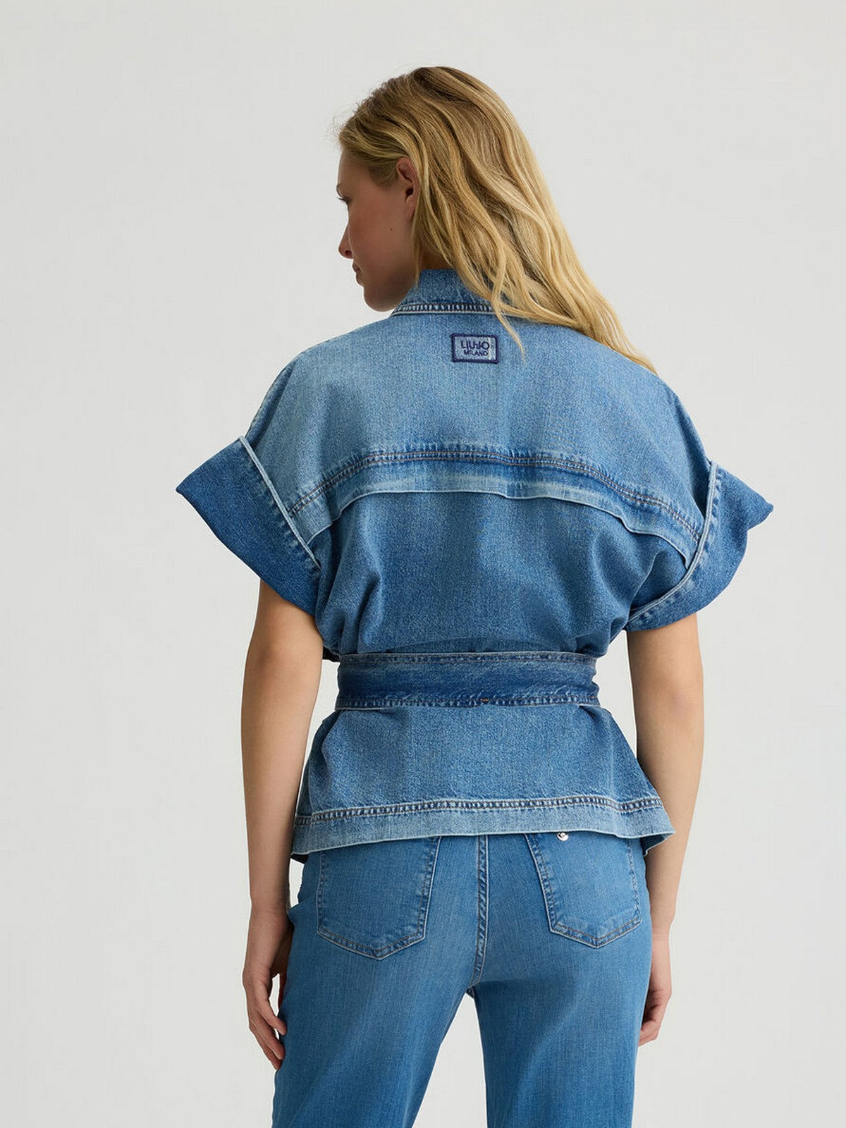 LIU JO BLUE DENIM Giubbino Donna UA5192D4990 78841 Blu gioboutiqueweb