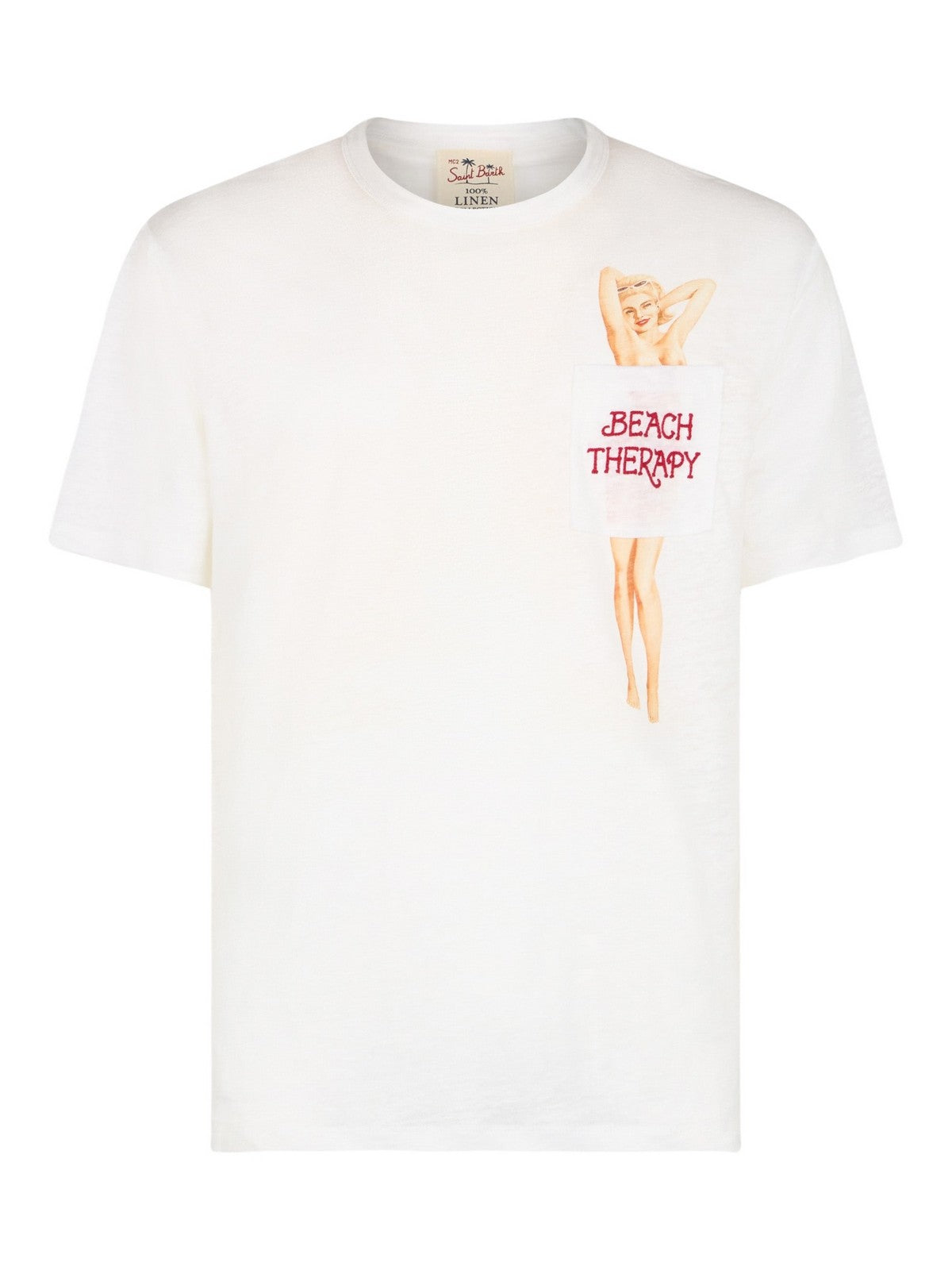 MC2 Saint Barth T-shirt and Ecstasea Men's Pole 04284F White