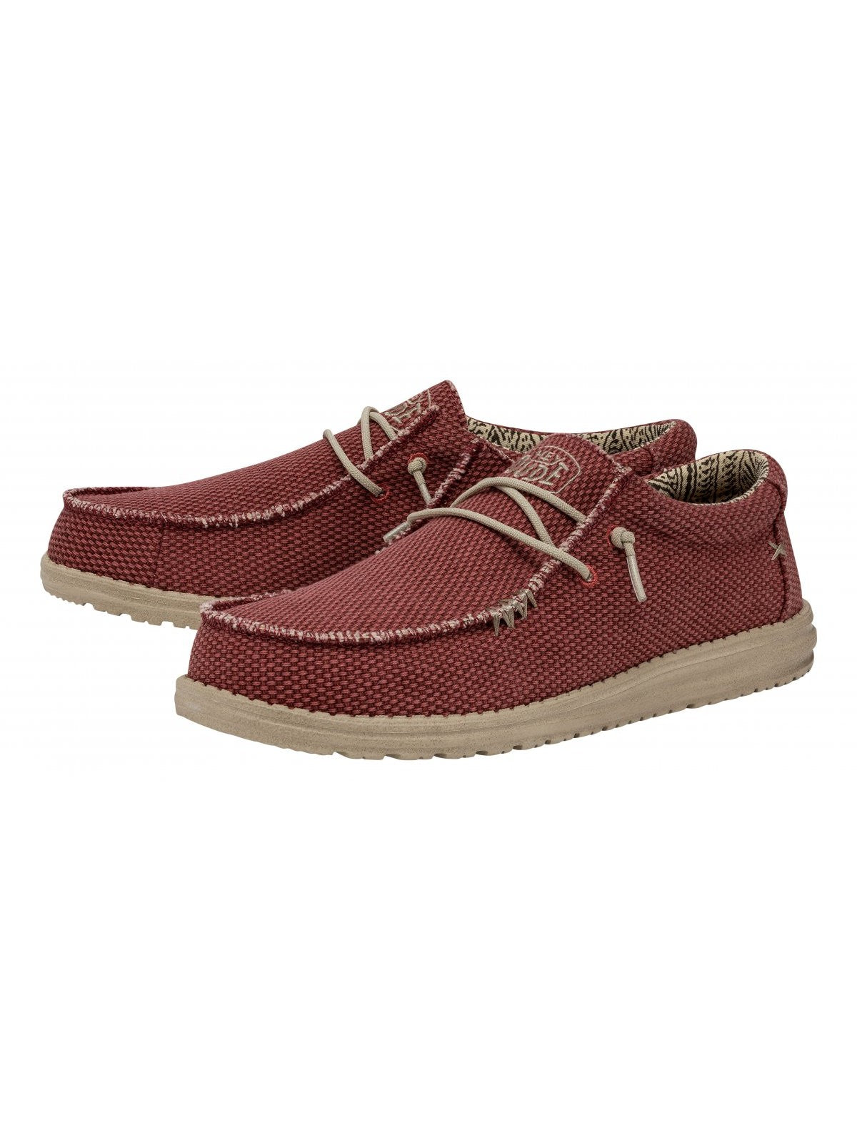 HEY DUDE Mocassino Uomo Wally Braided HD.40003 6VP Rosso gioboutiqueweb