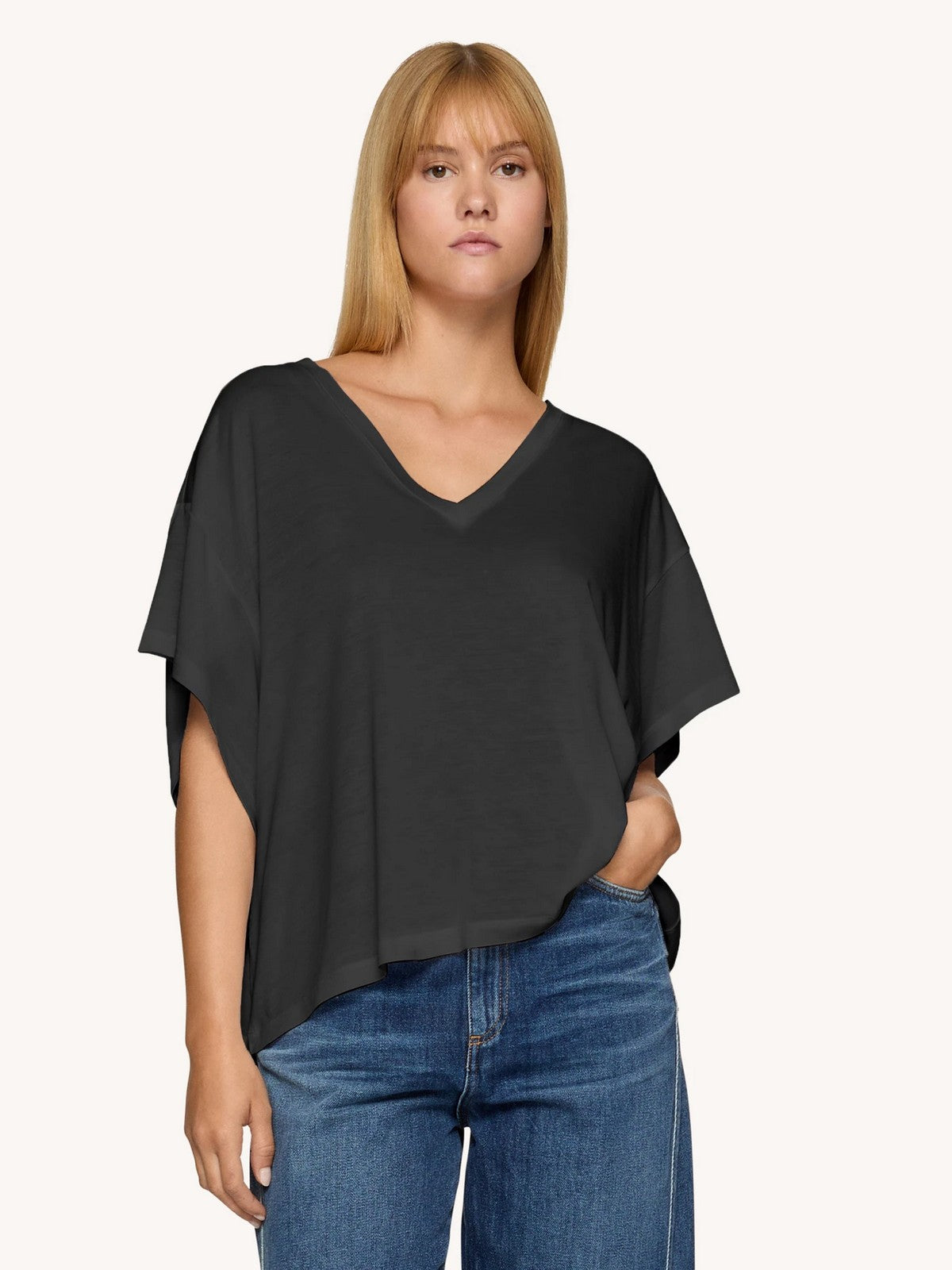 DONDUP T-shirt Donna DS021 JF0349D XXX 999 Nero gioboutiqueweb