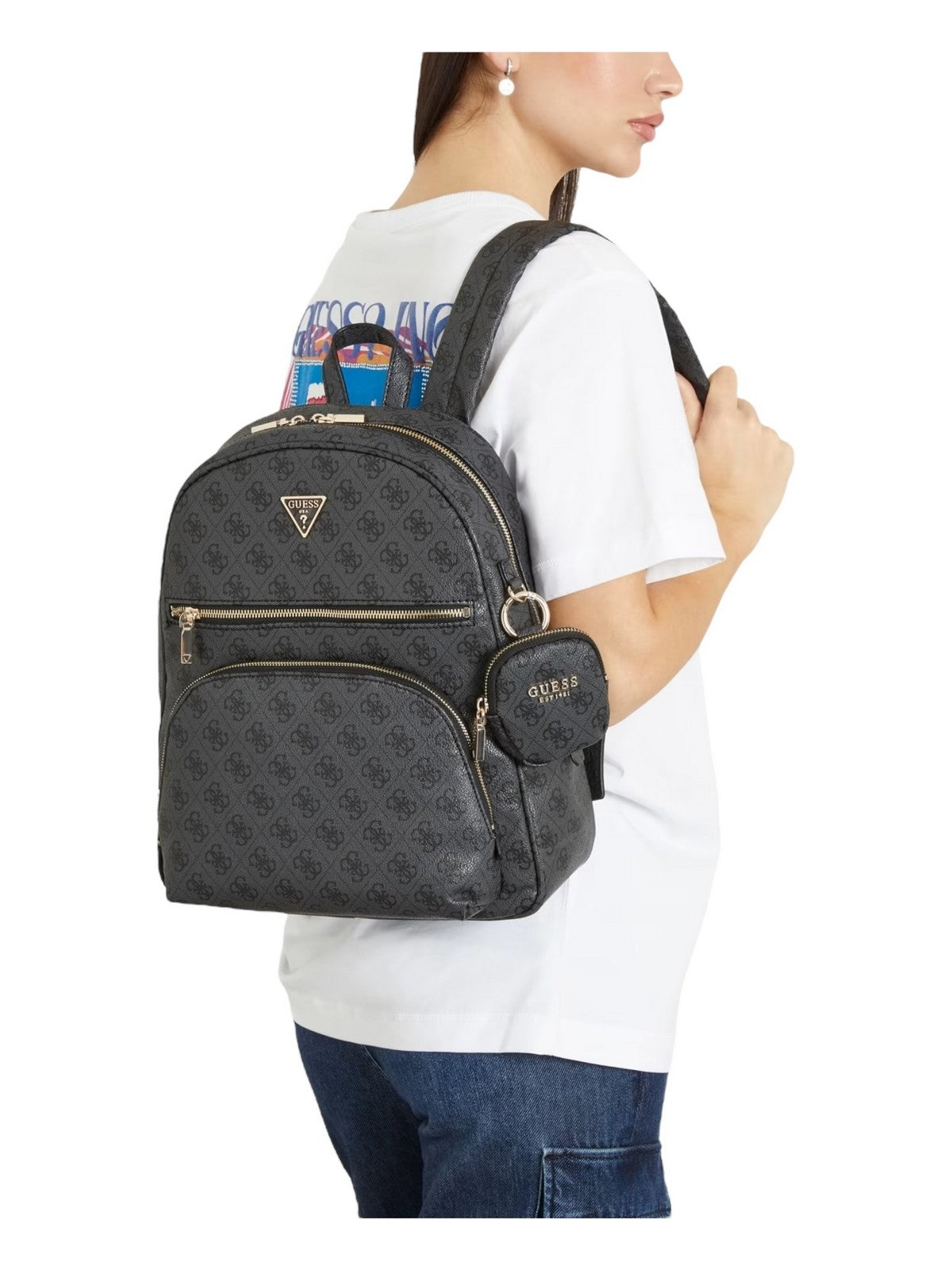 GUESS Zaino Donna Power Play Tech Tote HWSL90 06330 CLO Grigio gioboutiqueweb