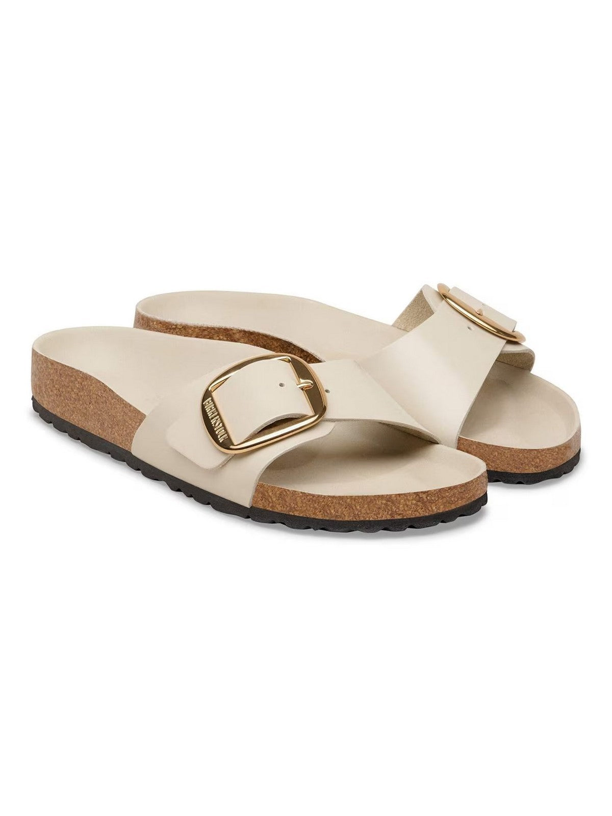 BIRKENSTOCK Sandalo Donna Madrid Big Buckle HEX shine oyster, Natural Lea 1031823 SHINE OYSTER