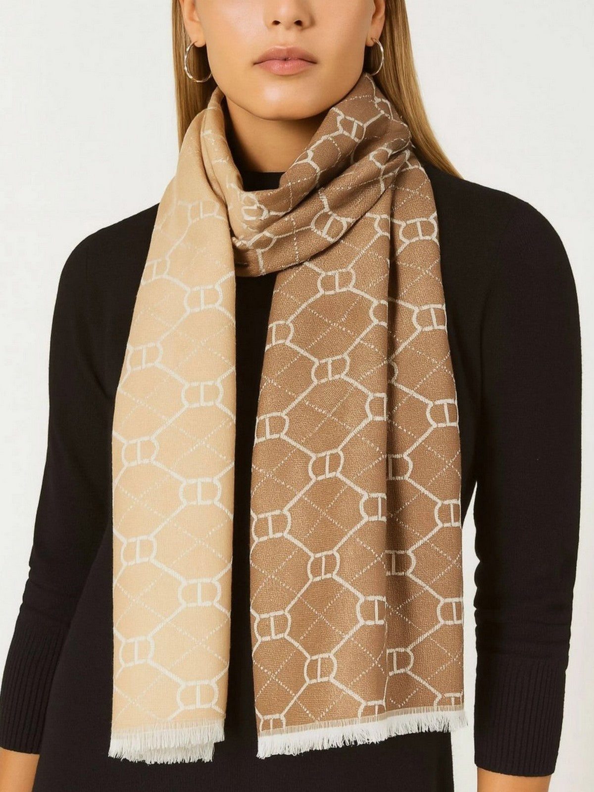 TWINSET Sciarpa Donna SHADED LUREX SCARF 252TA4210 12129 NATURAL BEIGE