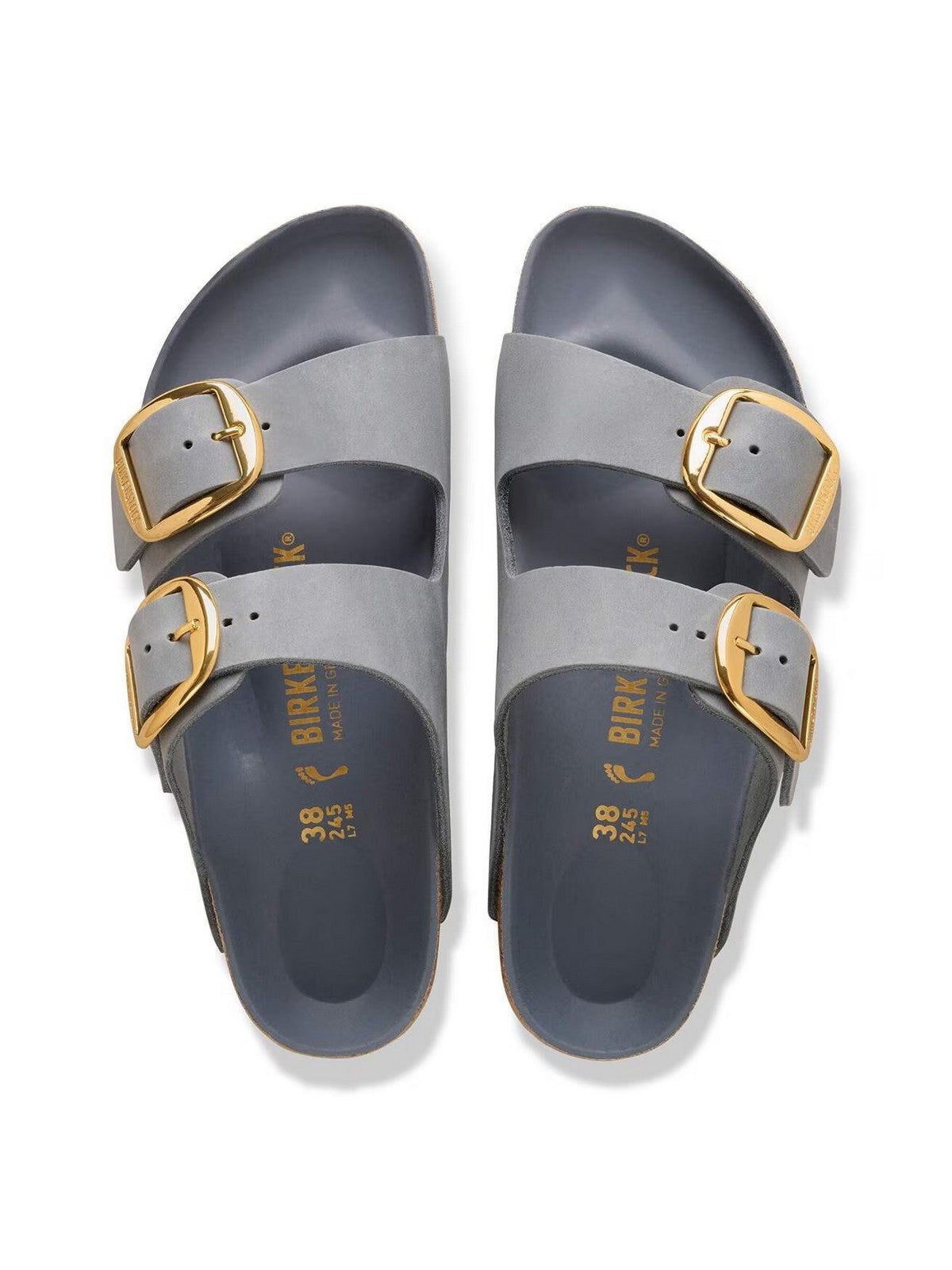 BIRKENSTOCK Sandalo Donna Arizona Big Buckle HEX basalt gray, Oiled leather 1032071 GRAY TAUPE