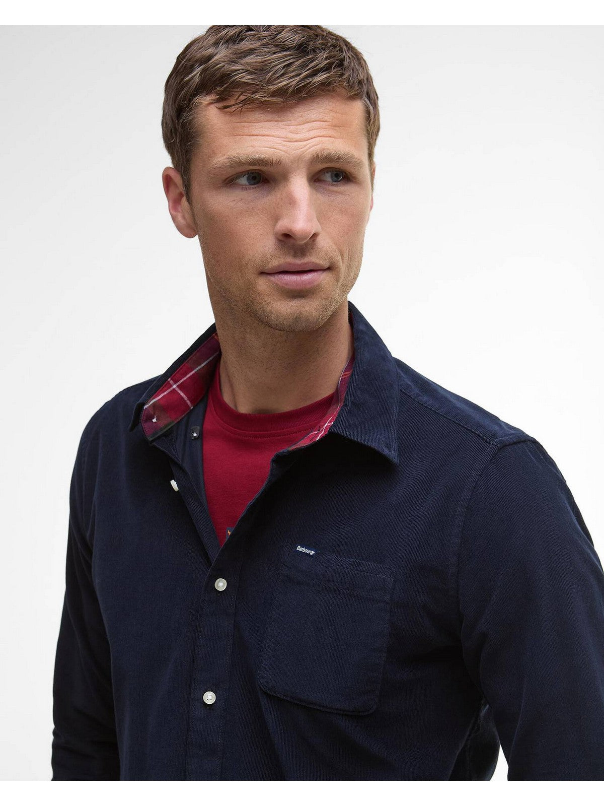BARBOUR Herrenhemd RAMSEY MSH5001 MI32 NAVY/ROT