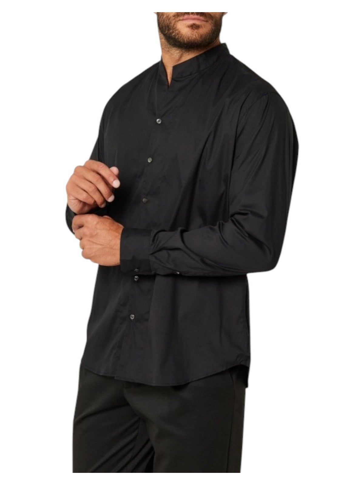 EMPORIO ARMANI Camicia Uomo EM000193 TE10397 UC001 BLACK BEAUTY gioboutiqueweb