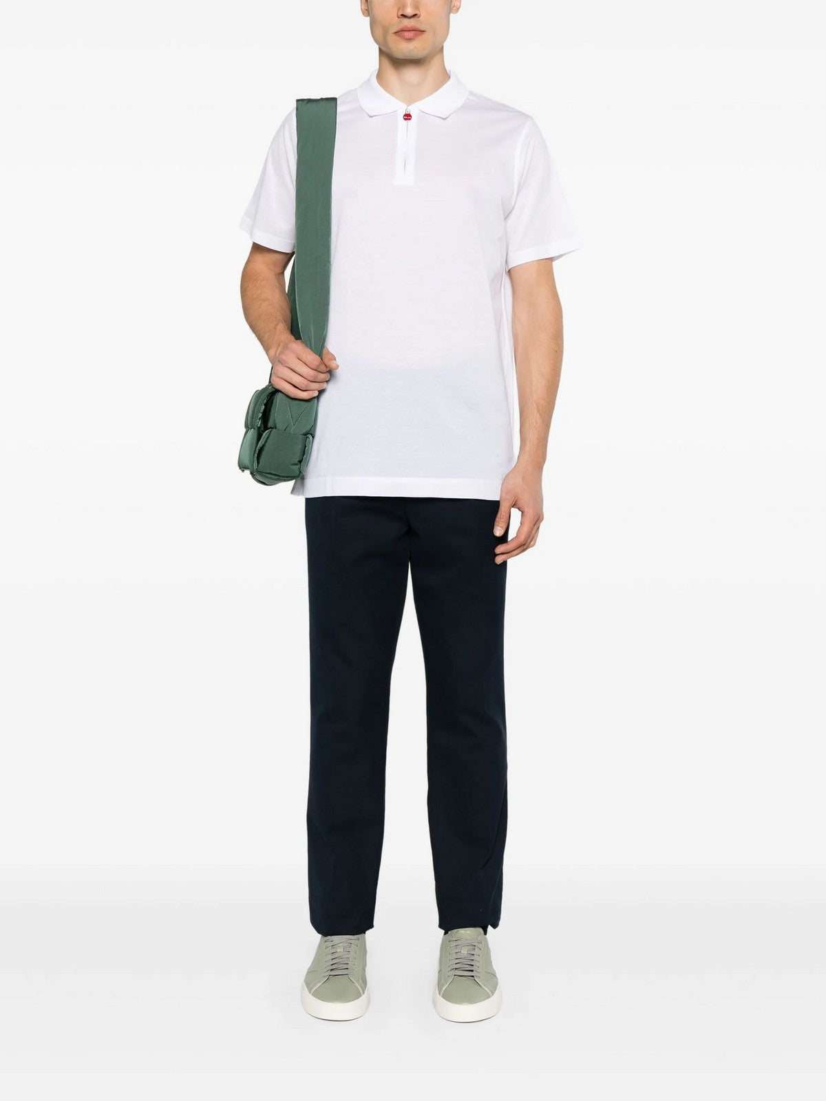 KITON Polo Uomo UMK117140C00F WHITE Bianco gioboutiqueweb
