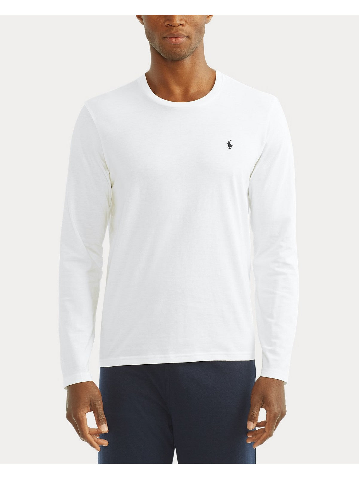 POLO RALPH LAUREN T-shirt Uomo L/S CREW-SLEEP-TOP 714844759 004 WHITE gioboutiqueweb