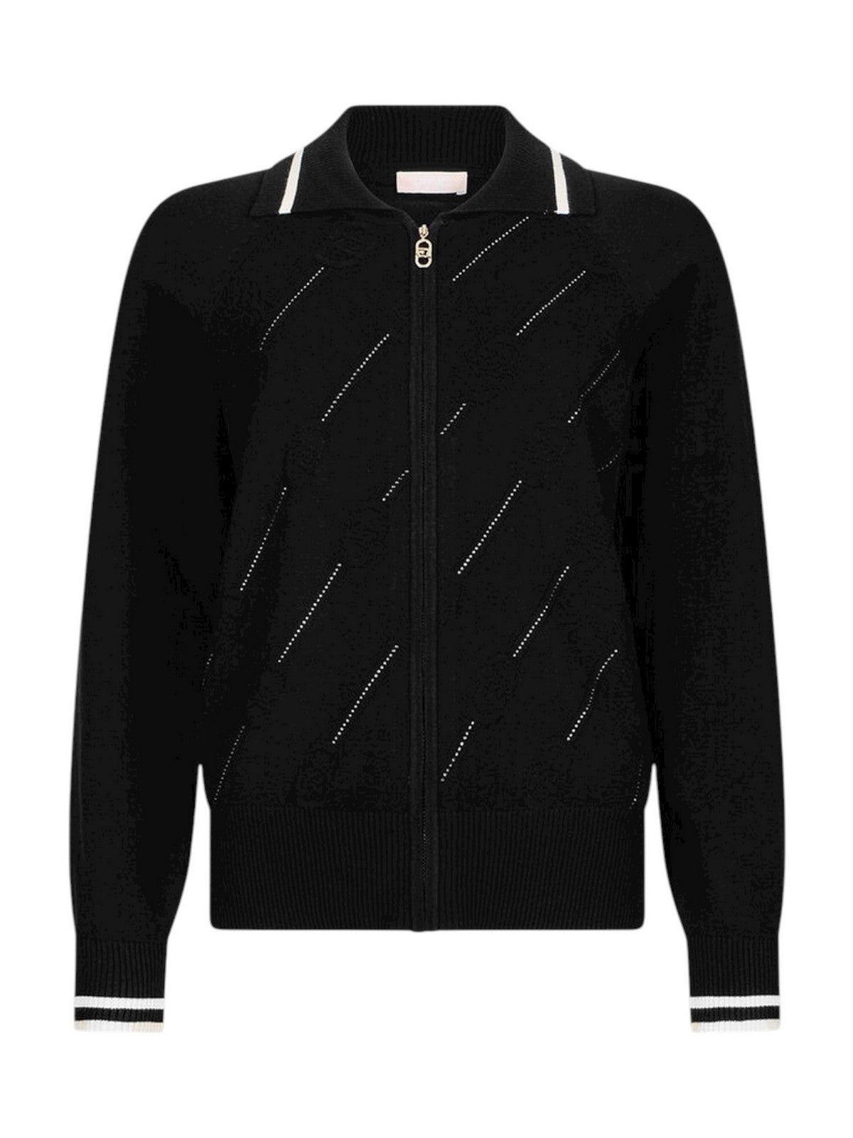 LIU JO SPORT Cardigan Donna TF5032MS63L 03N66 Nero/bianco latte