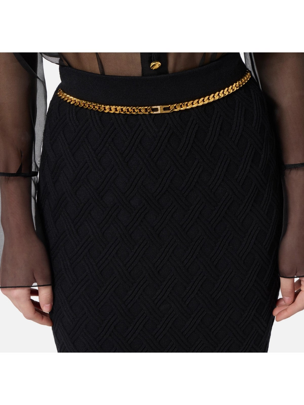 ELISABETTA FRANCHI Gonna Donna GK20B56E2 110 Nero gioboutiqueweb