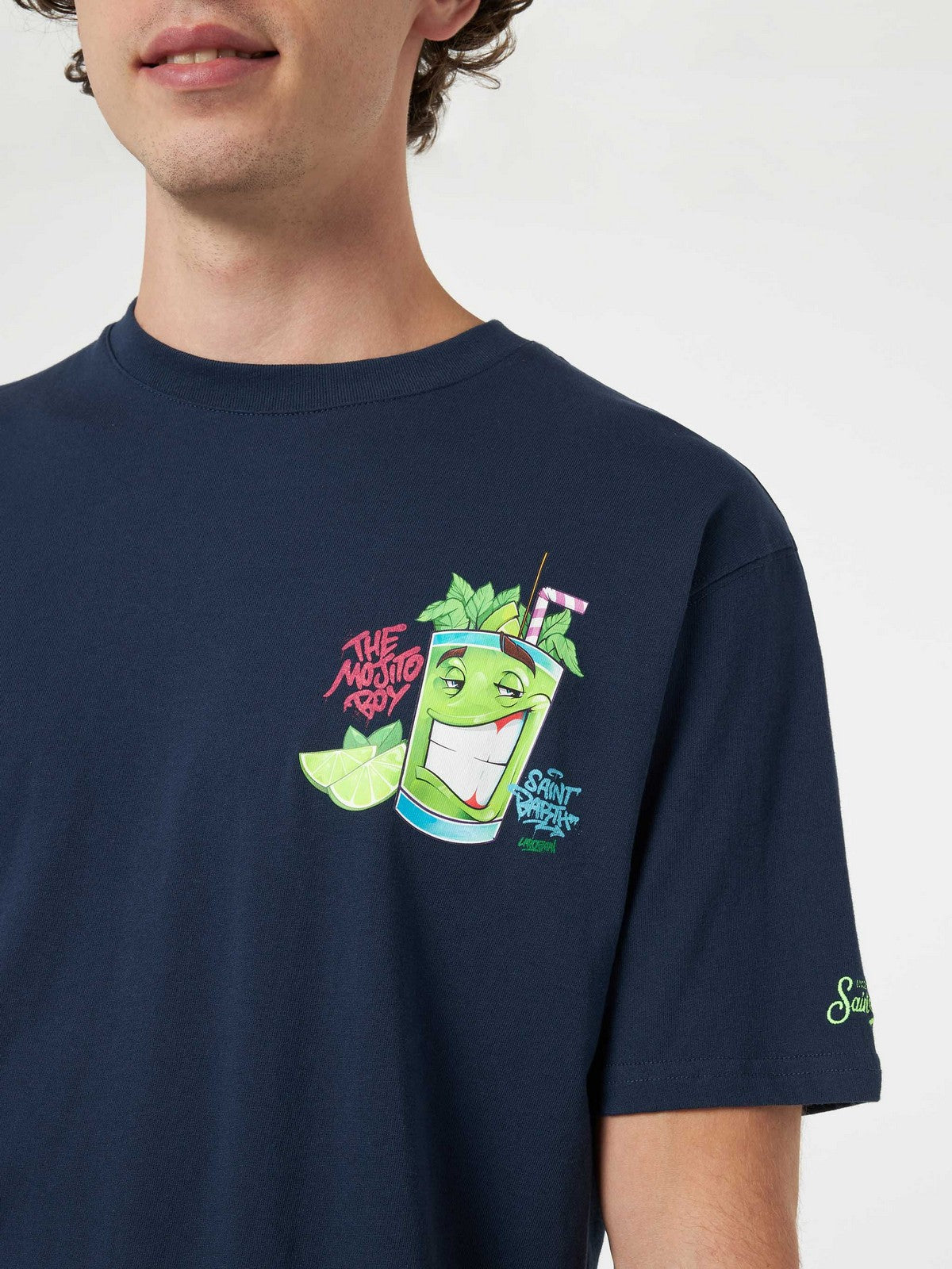 Mc2 Saint Barth T-shirt and Tshirt Man 03471f blue pole