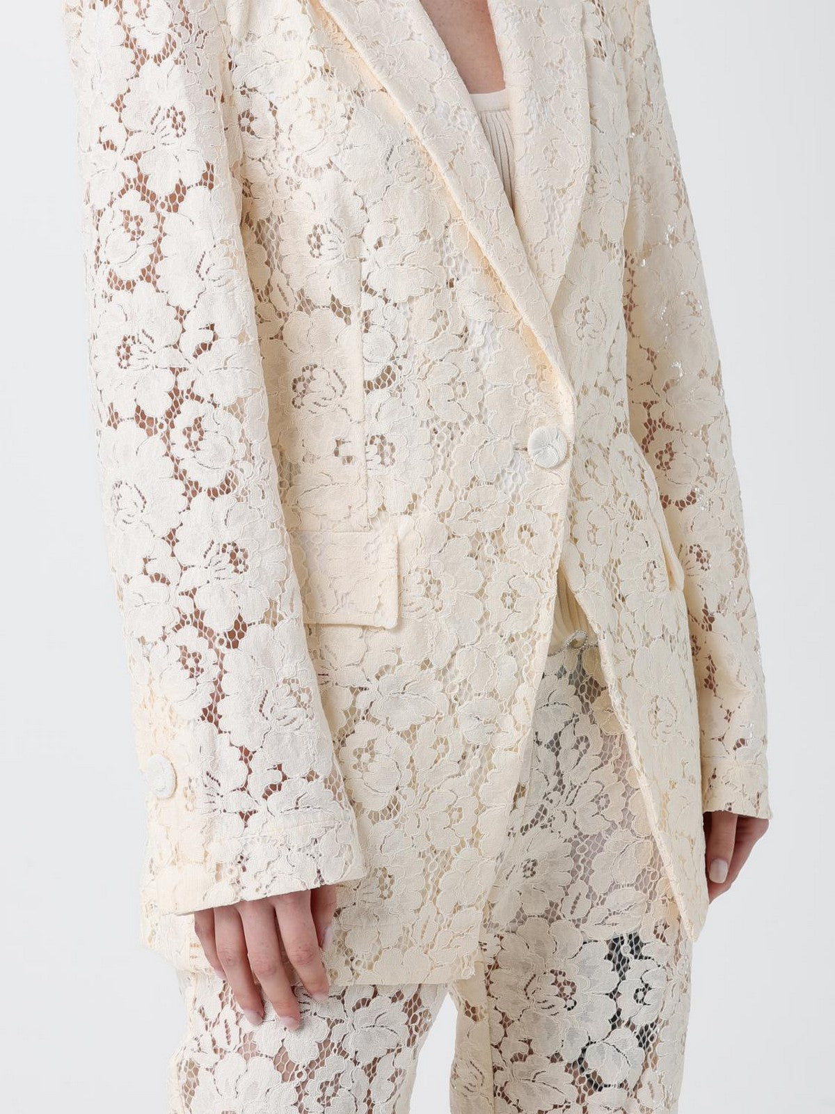 PINKO Giacca Donna POMPELMO GIACCA PIZZO REBRODE 106554-A330 Z06 BIANCO PUREZZA