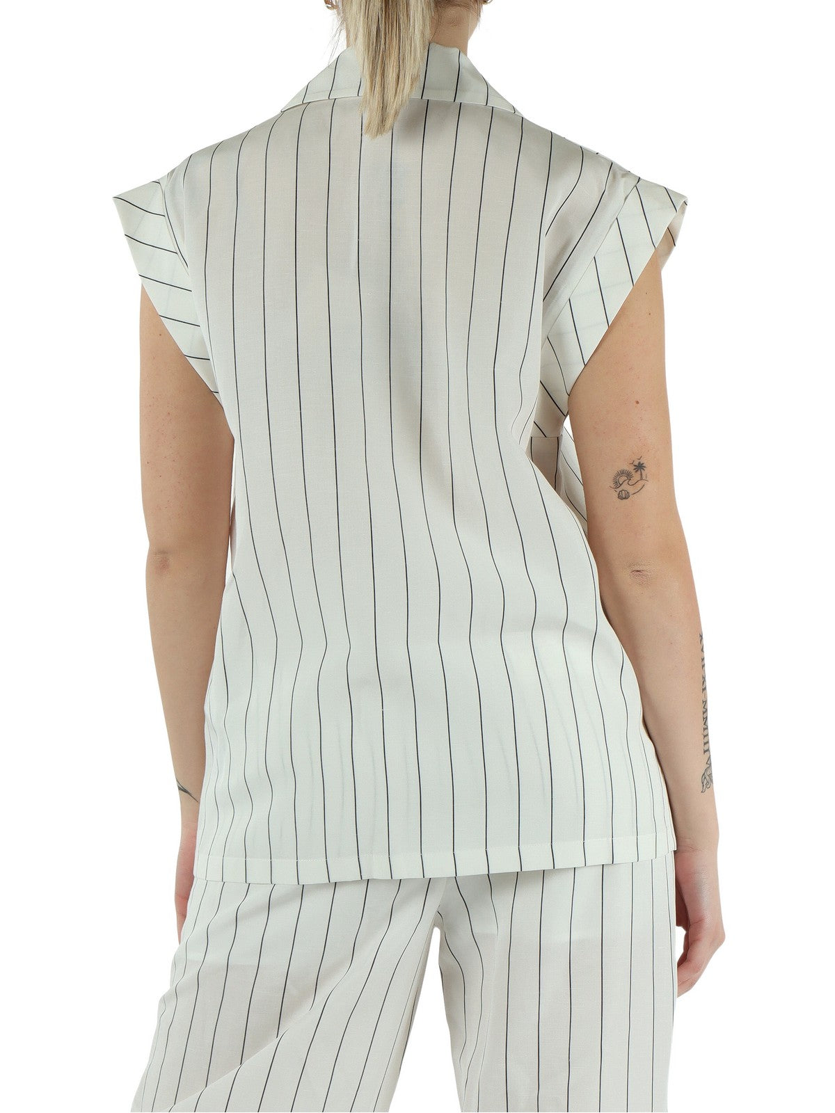 LIU JO WHITE Gilet Donna WA6369T4818 03Q45 BIANCO LANA/NERO