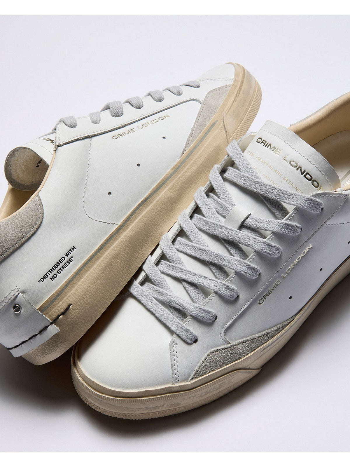 CRIME LONDON Sneaker Uomo DECONSTRUCTED MILITARY GREEN 19071PP8 10 WHITE