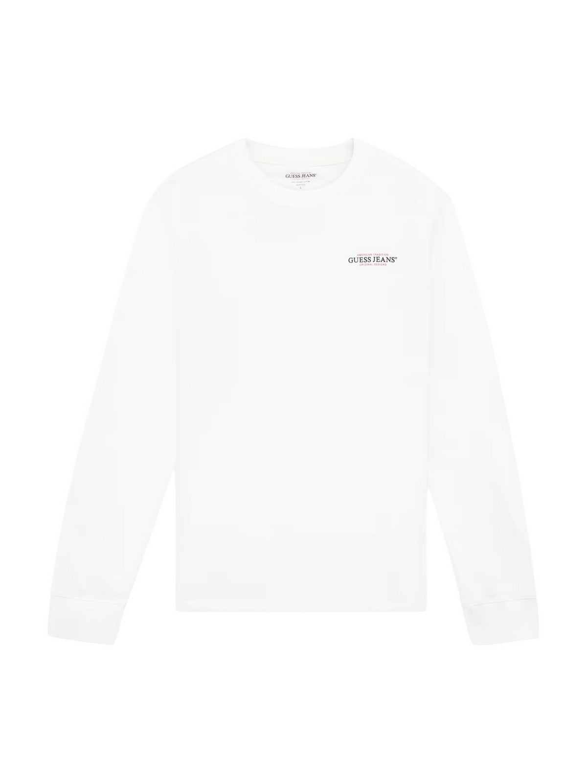 GUESS T-shirt Uomo GJ LS CN SLIM AMERICAN TR TEE M4YI54 K8HM0 G011 PURE WHITE