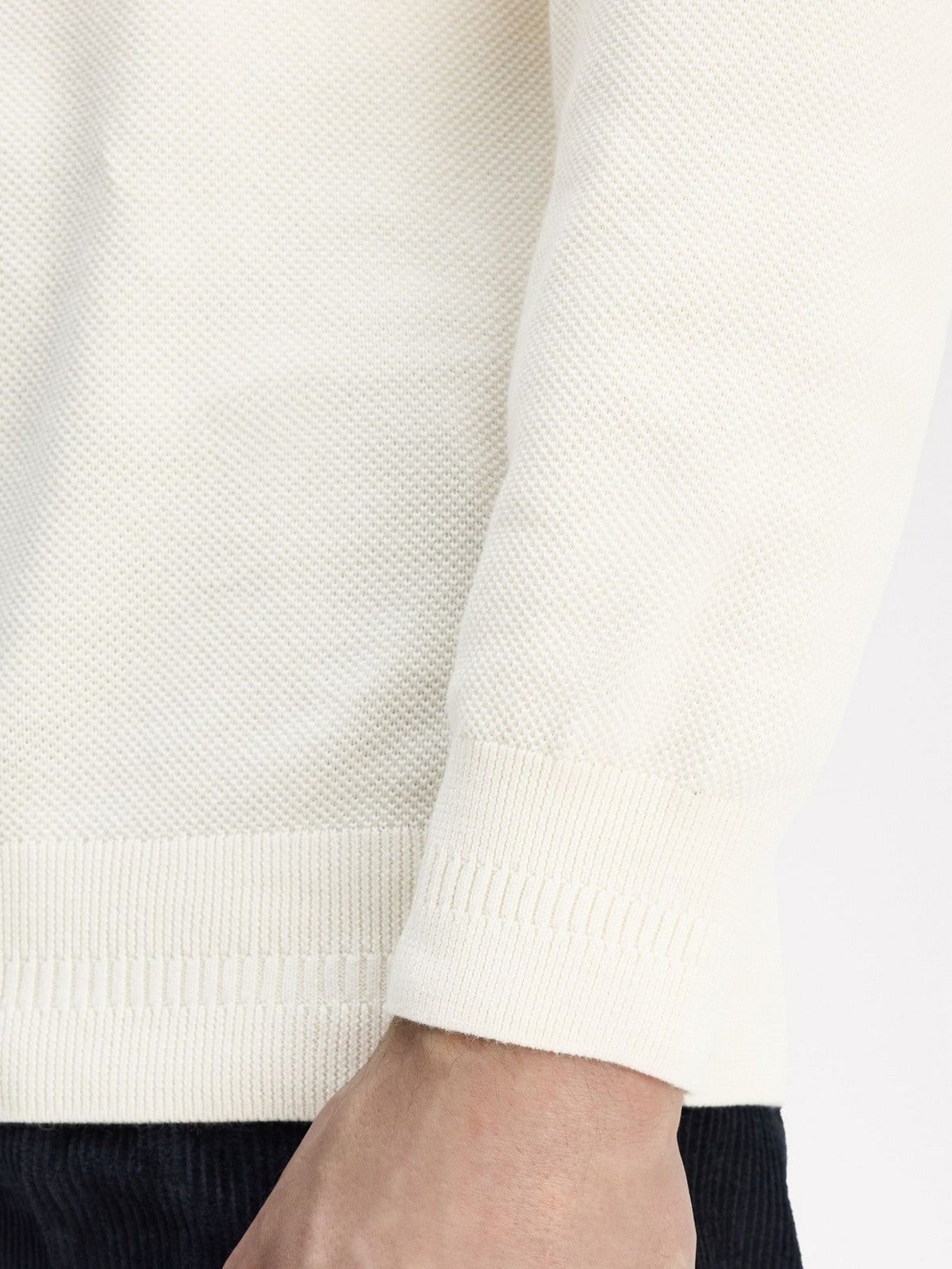 FRED PERRY Maglia Uomo FP PIQUE STITCH JUMPER FP-K1309-57 560 ECRU