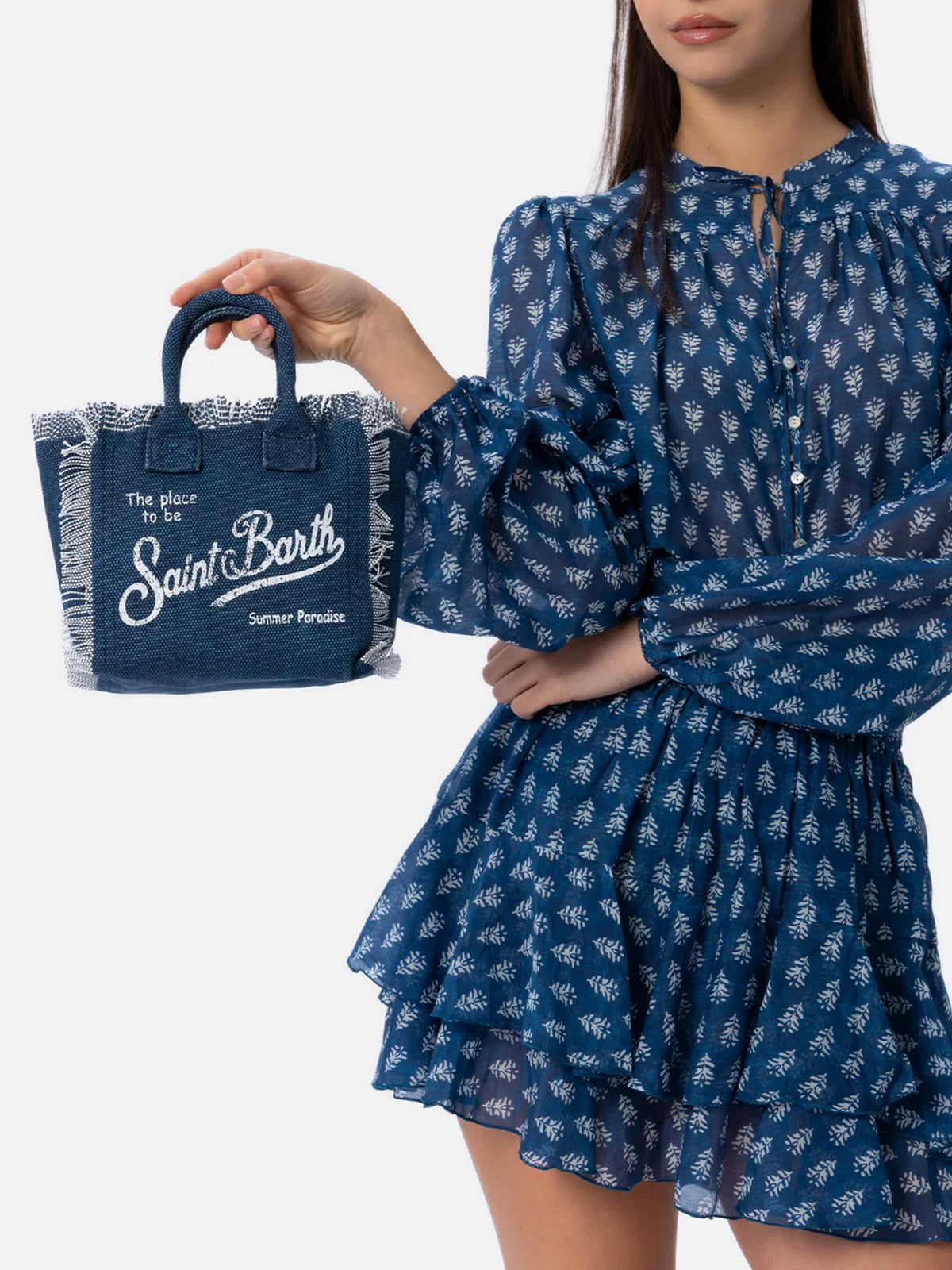 MC2 Saint Barth Frau Eitelkeit Mini 01152f Blue Bag