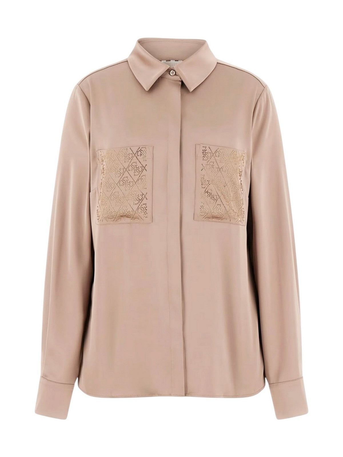 GUESS Camicia Donna MARGUERITE HOTFIX POKETS SHIRT W5RH40 WFQC2 A10L SUMMER CLAY