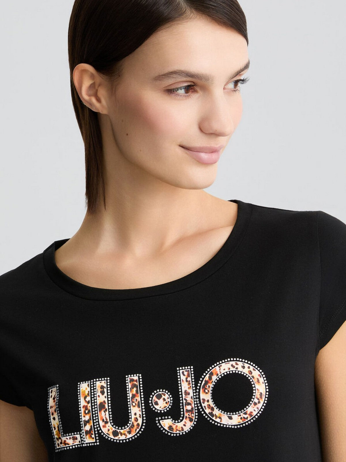 LIU JO BEACHWEAR Abito Donna VA5194JS003 M9330 Nero/anim.rouge gioboutiqueweb