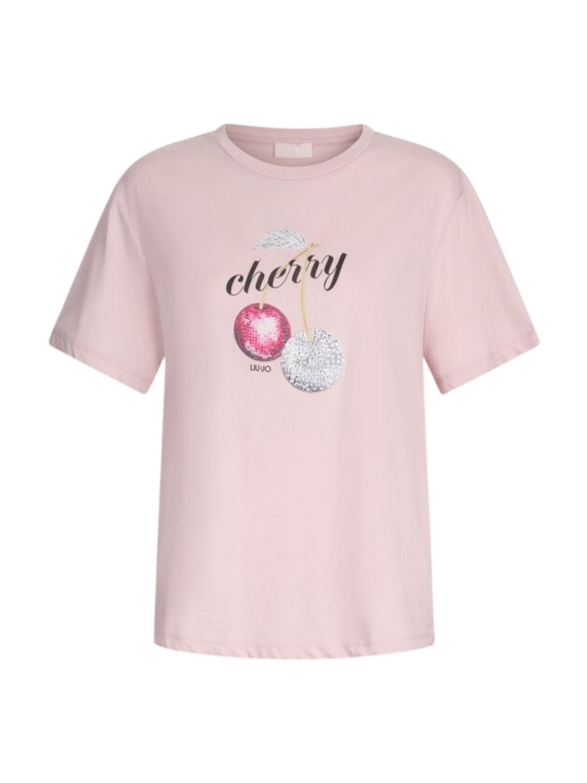 LIU JO WHITE T-shirt Donna WA5343JS923 M9517 Rosa gioboutiqueweb