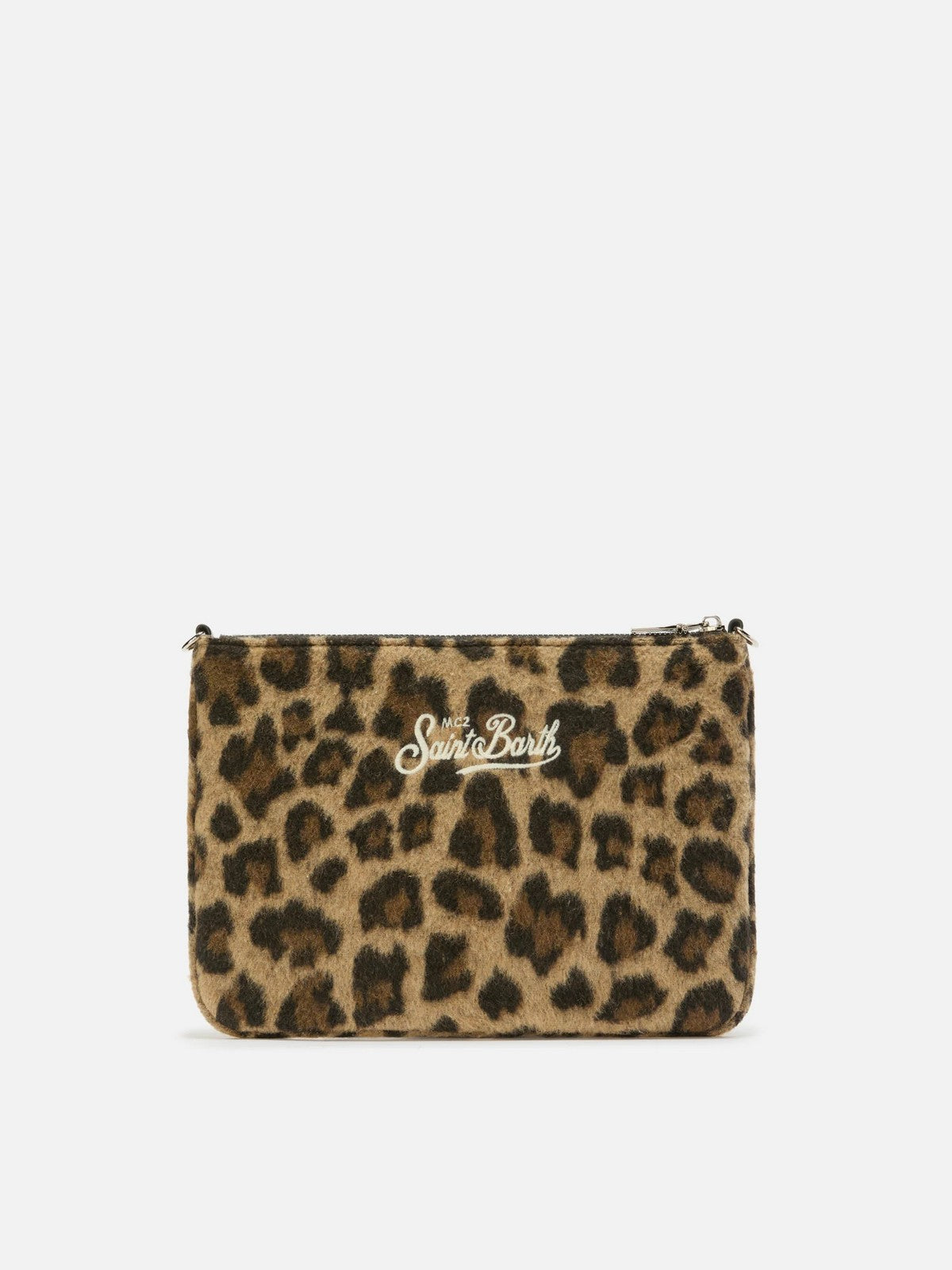 MC2 SAINT BARTH Pochette Donna PARISIENNE FELT 00223I LEOPARD MIDI 18 EMB