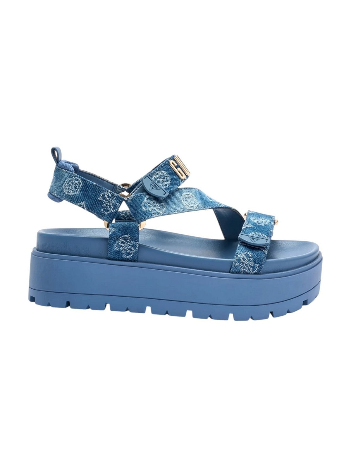 GUESS Sandalo Donna FETTA FLJFTT DEN03 BLUE BLUE gioboutiqueweb