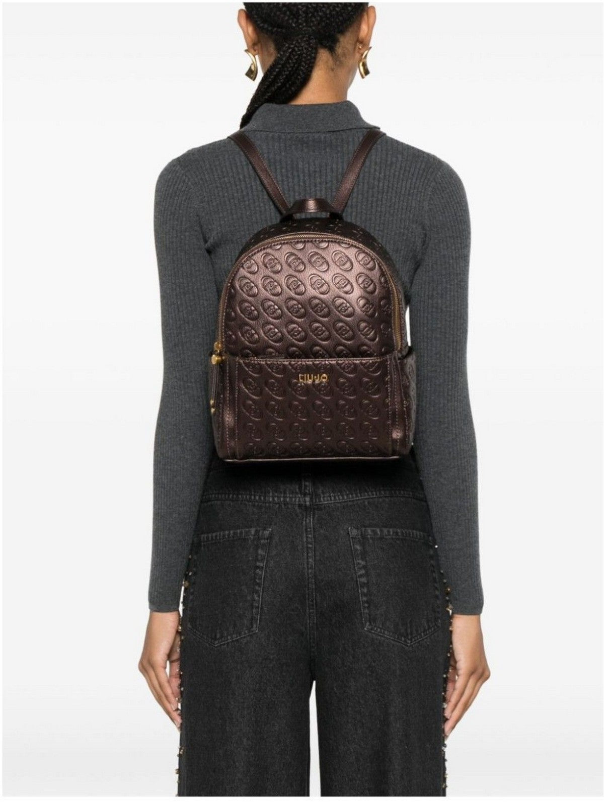 LIU JO ACCESSORIES Zaino Donna AF4196E0778 X0582 Marrone gioboutiqueweb