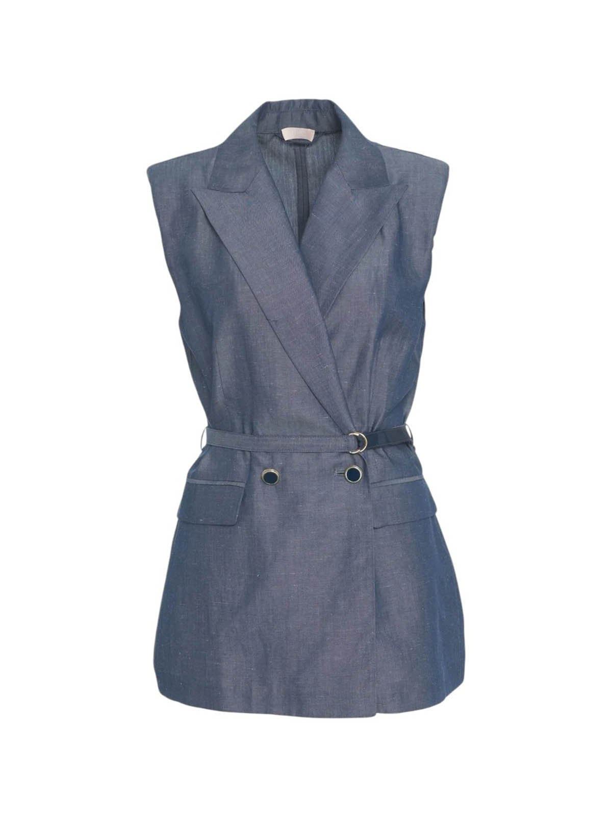 LIU JO WHITE Gilet Donna WA5133T4818 09481 Blu gioboutiqueweb