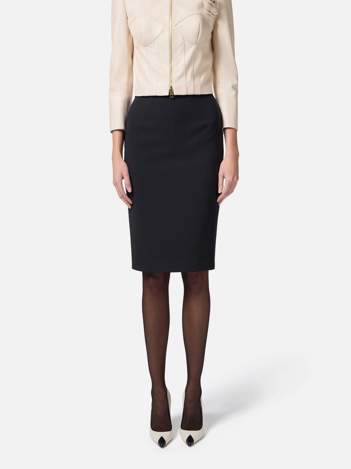 ELISABETTA FRANCHI Gonna Donna GO11852E2-110 Nero gioboutiqueweb