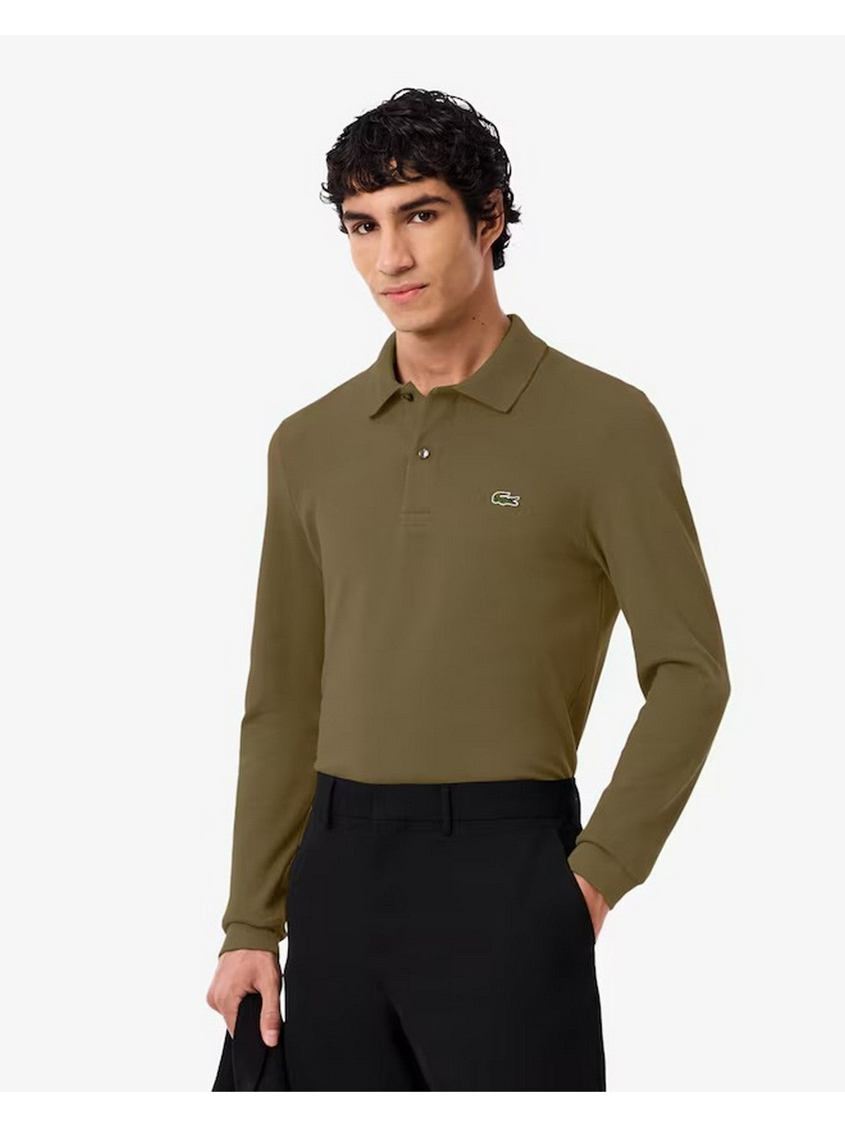 LACOSTE Polo Uomo PH4013 E9F VERDE CACHI gioboutiqueweb