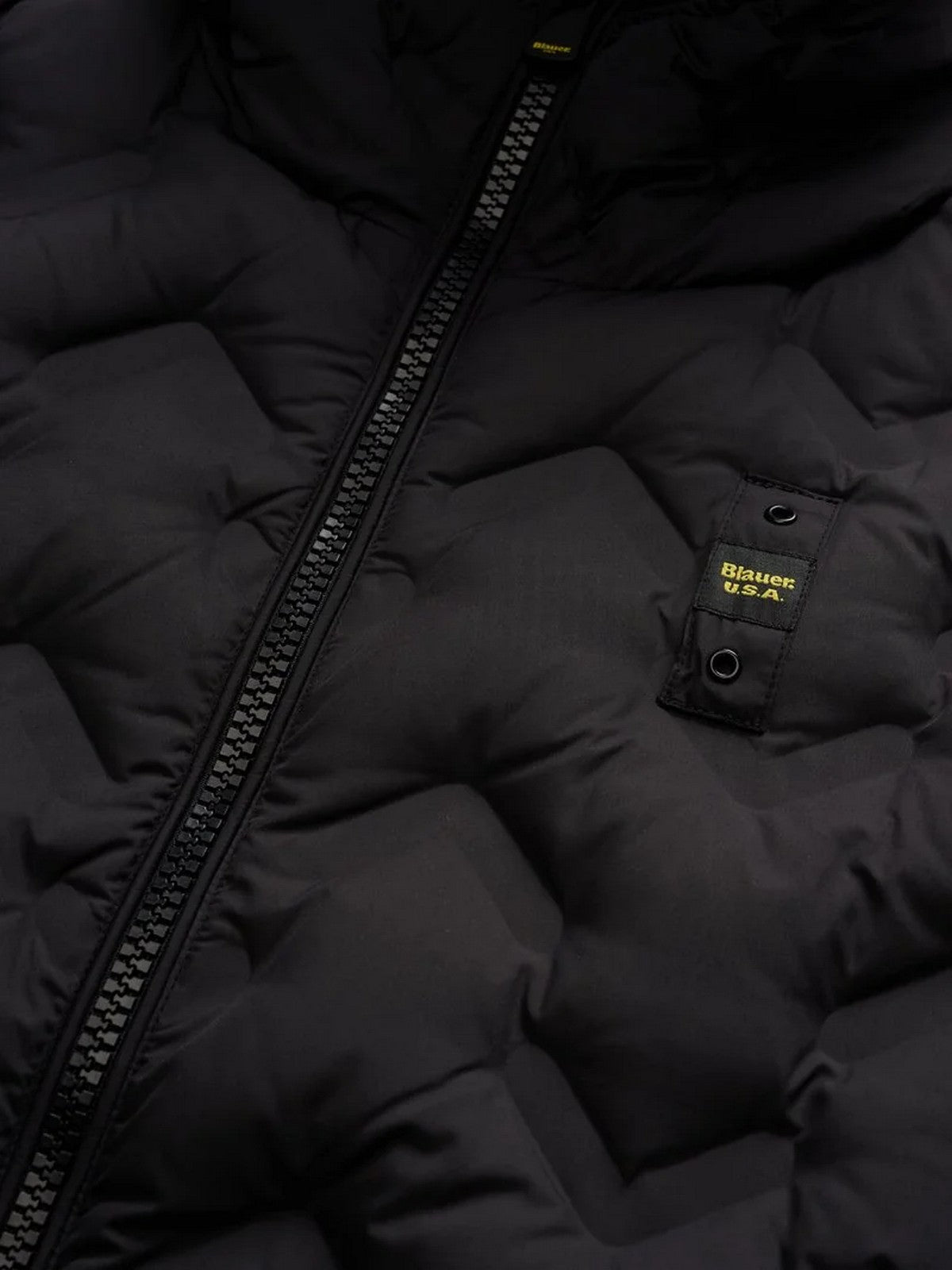 BLAUER Piumino Uomo PIERY 25WBLUC03233 007308 999TB NERO interno TABACCO