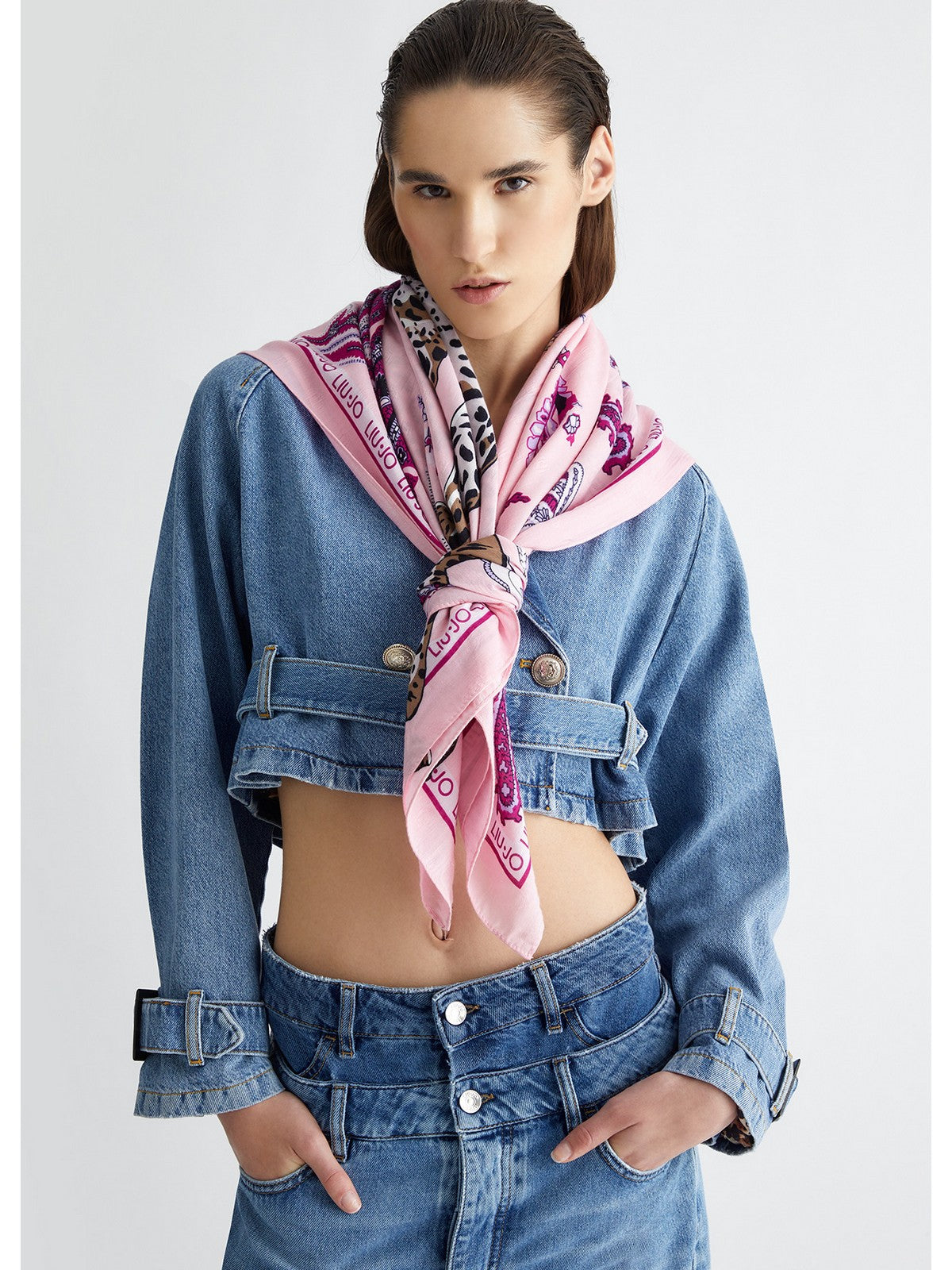 LIU JO SOFT Foulard Donna 2A4047T0300 32010 Rosa gioboutiqueweb