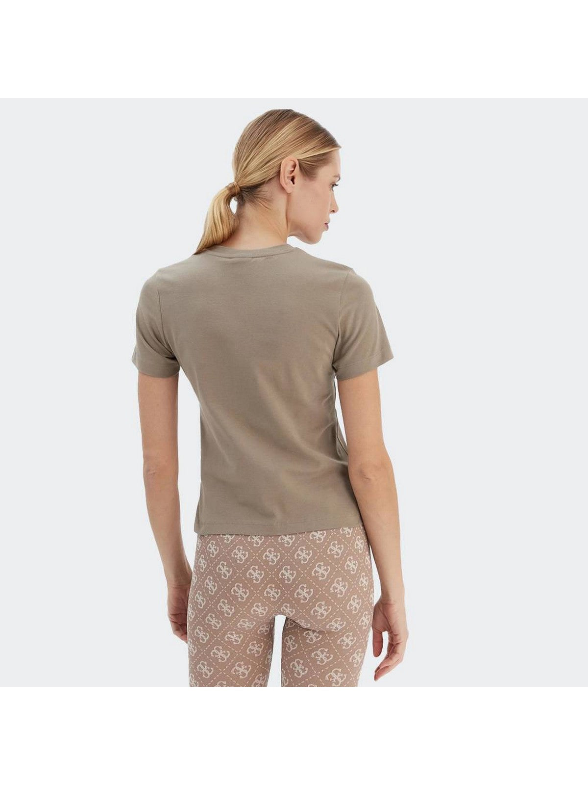 GUESS SPORT T-shirt Donna BEATRIZ CN SS T-SHIRT V6RI02 J1314 G1O3 TOTALLY TAUPE