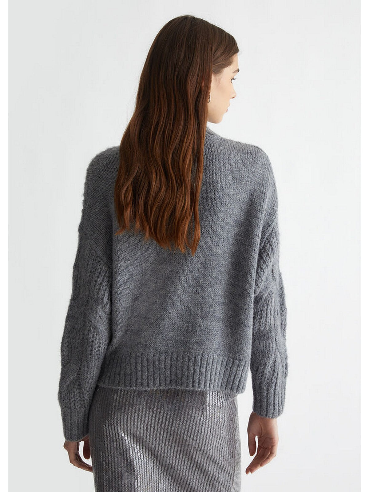 Liu Jo White Maglione Dolcevita Woman WF4357ma55p 02050 Grey