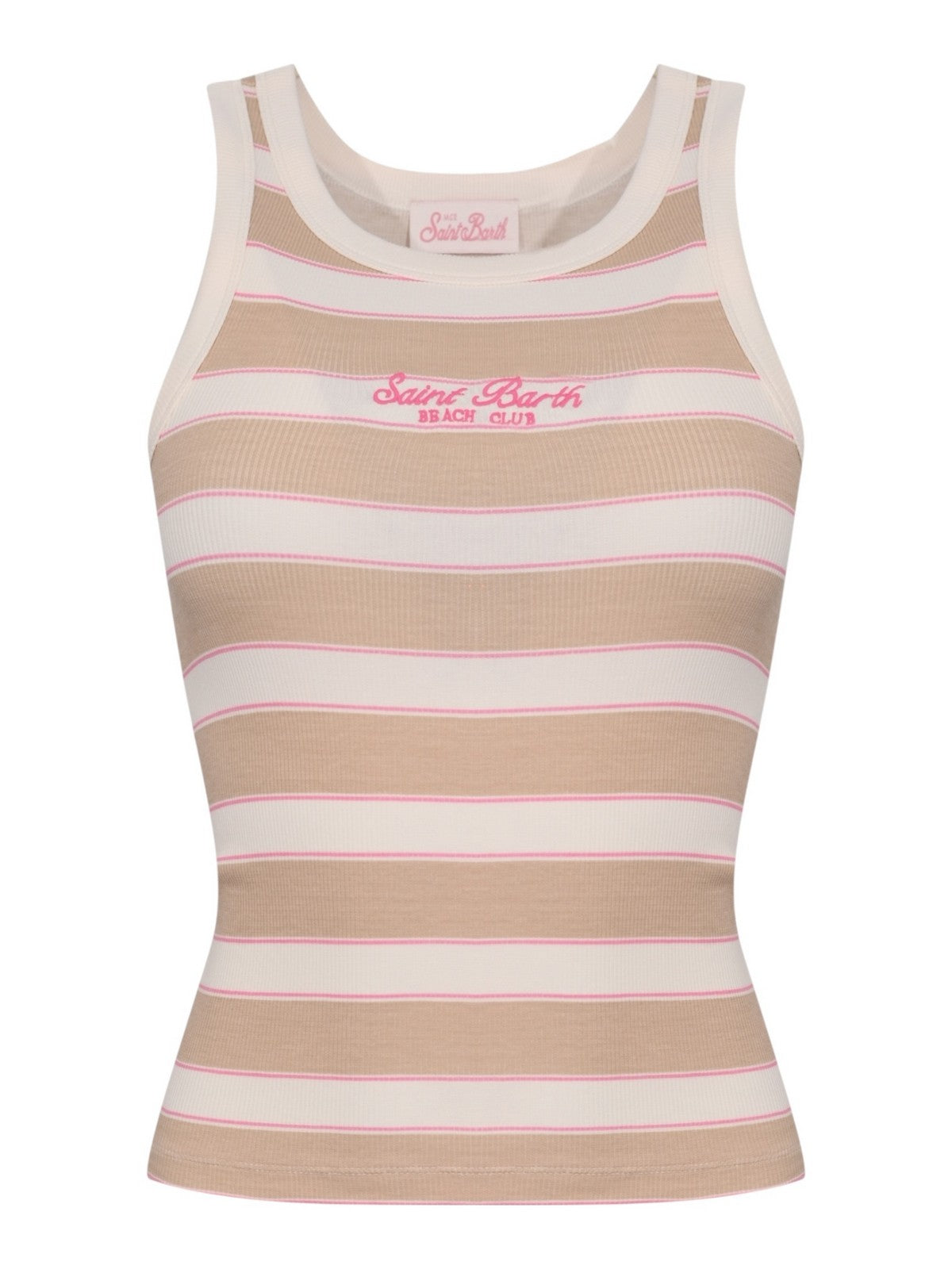 MC2 SAINT BARTH Top Donna ADA 02673L RIB STB BEACH STRIPES 1121 EMB